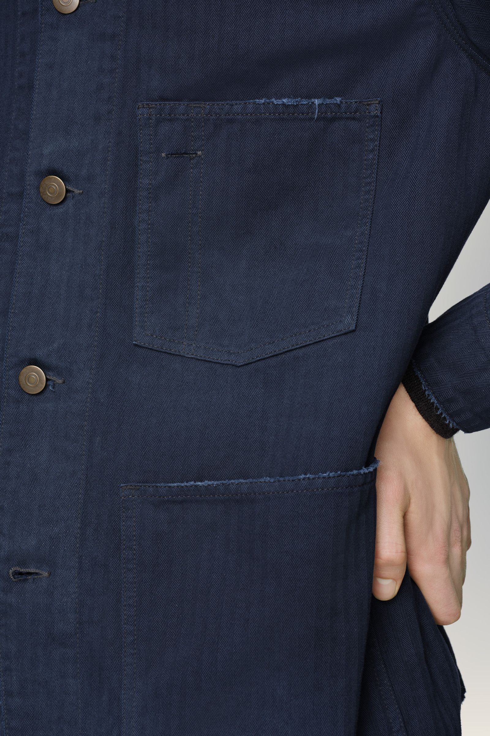 Maison Margiela o1w1db10526 Cotton Jacket in Blue Size US L / EU 52-54 / 3 - 6 Thumbnail