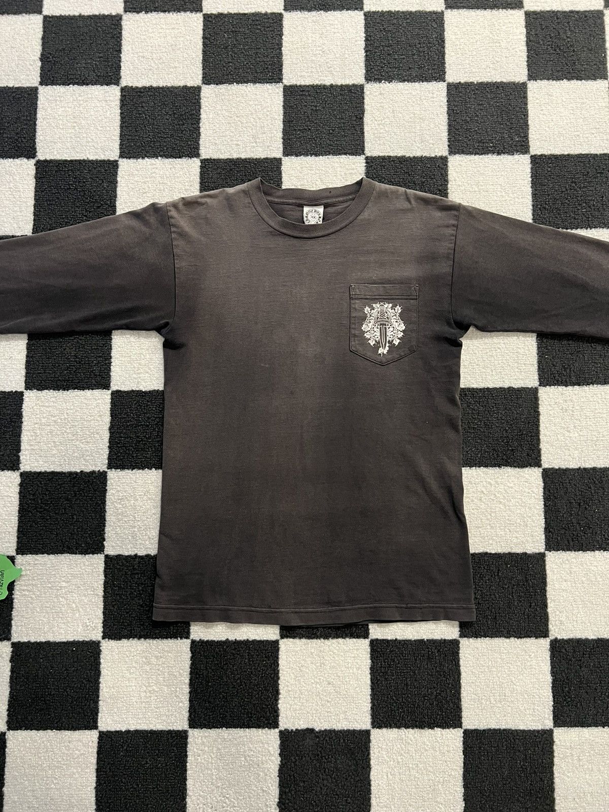 Chrome Hearts × Vintage Vintage Chrome Hearts Floral Faded Longsleeve Size US M / EU 48-50 / 2 - 3 Thumbnail
