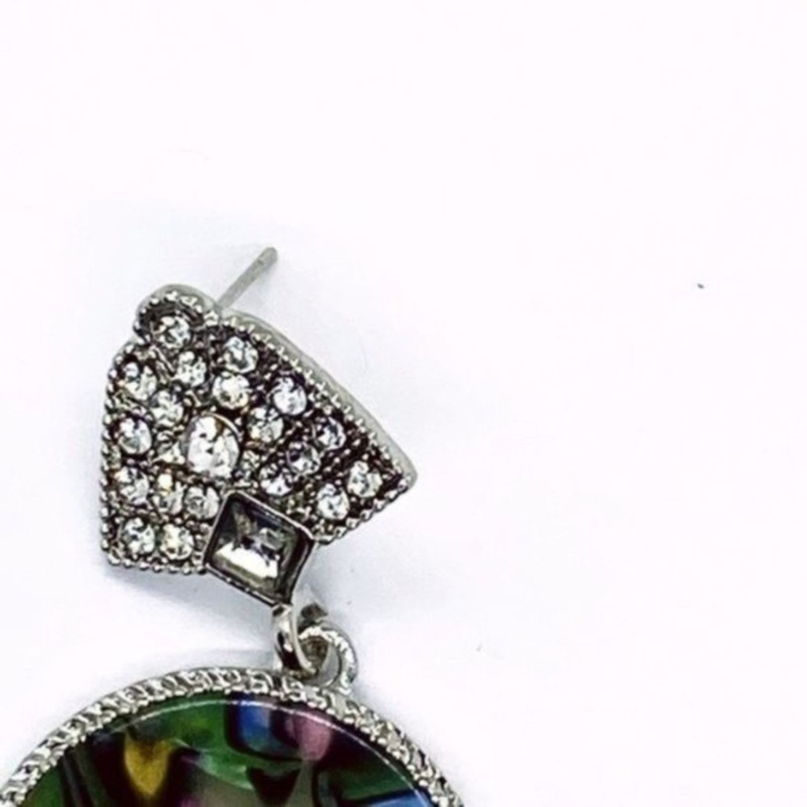 Other NWT Silver-Tone Crystal Abalone Colored Dangle Earrings Size ONE SIZE - 5 Thumbnail