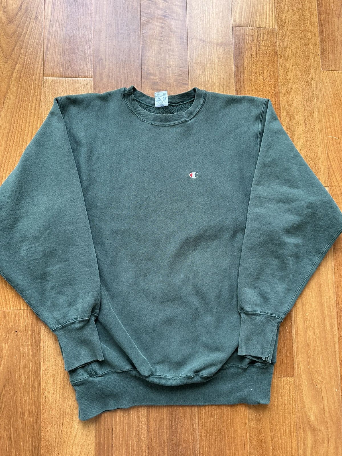 Champion × Vintage Vintage 90s Champion Forrest Green Reverse Weave Sweatshirt Size US XXL / EU 58 / 5 - 3 Thumbnail