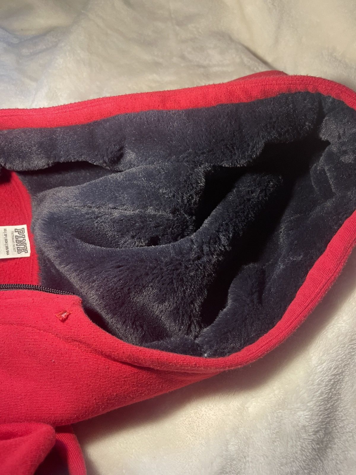 Pink × Victoria's Secret × Vintage Red fur - PINK Victoria secret hoodie Size XS / US 0-2 / IT 36-38 - 4 Thumbnail