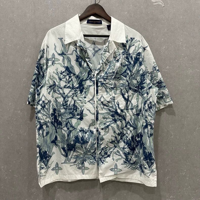 Louis Vuitton Louis Vuitton Seagrass shirt with full print shirt 2505-Nex Size US L / EU 52-54 / 3 - 1 Thumbnail