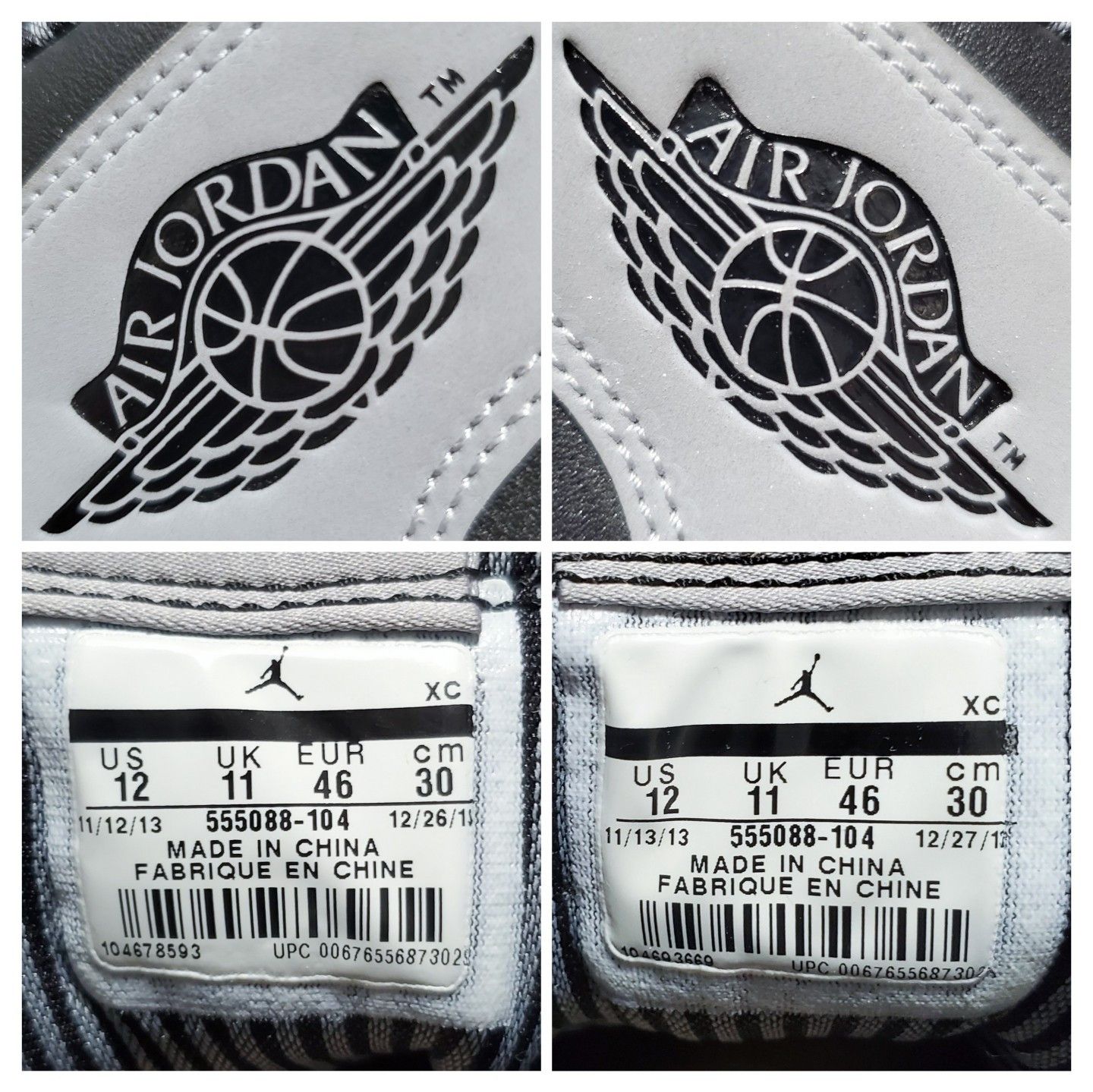 Jordan Brand × Nike Nike Air Jordan 1 Retro OG High Barons 2014 OG ALL Size US 12 / EU 45 - 12 Thumbnail
