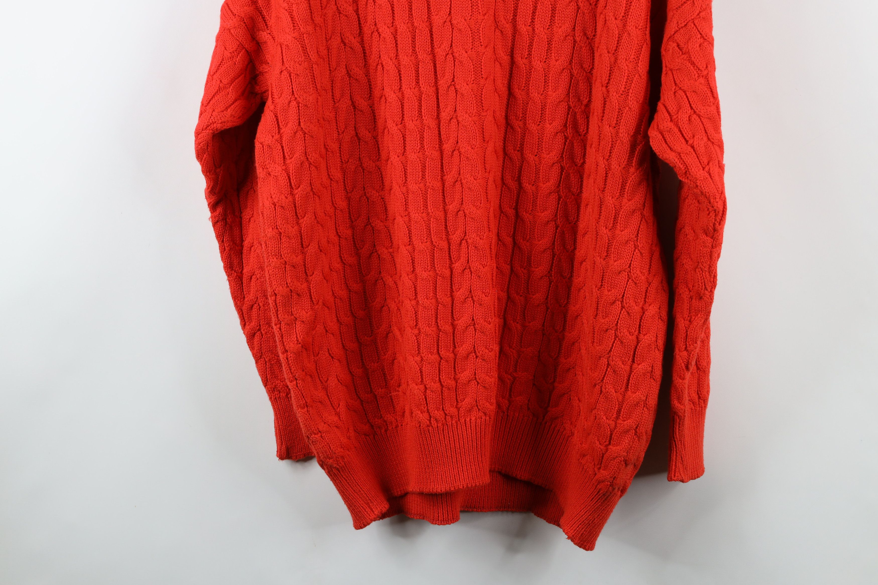 Vintage Vintage 90s Streetwear Chunky Cable Knit Mock Neck Sweater Size XXL / US 16-18 / IT 52-54 - 11 Thumbnail