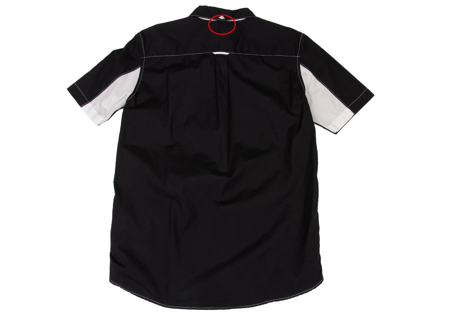Ganryu Bicolor Short Sleeve Shirt in Black and White, Size M Size US M / EU 48-50 / 2 - 10 Thumbnail