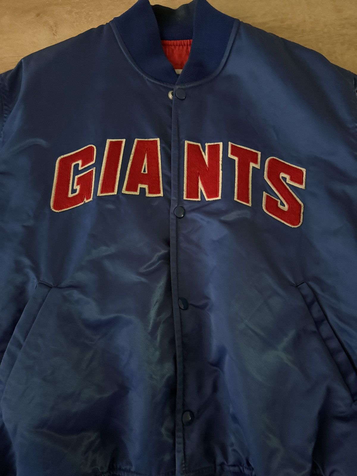Starter Vintage New York Giants Starter Satin Jacket Size US L / EU 52-54 / 3 - 3 Thumbnail