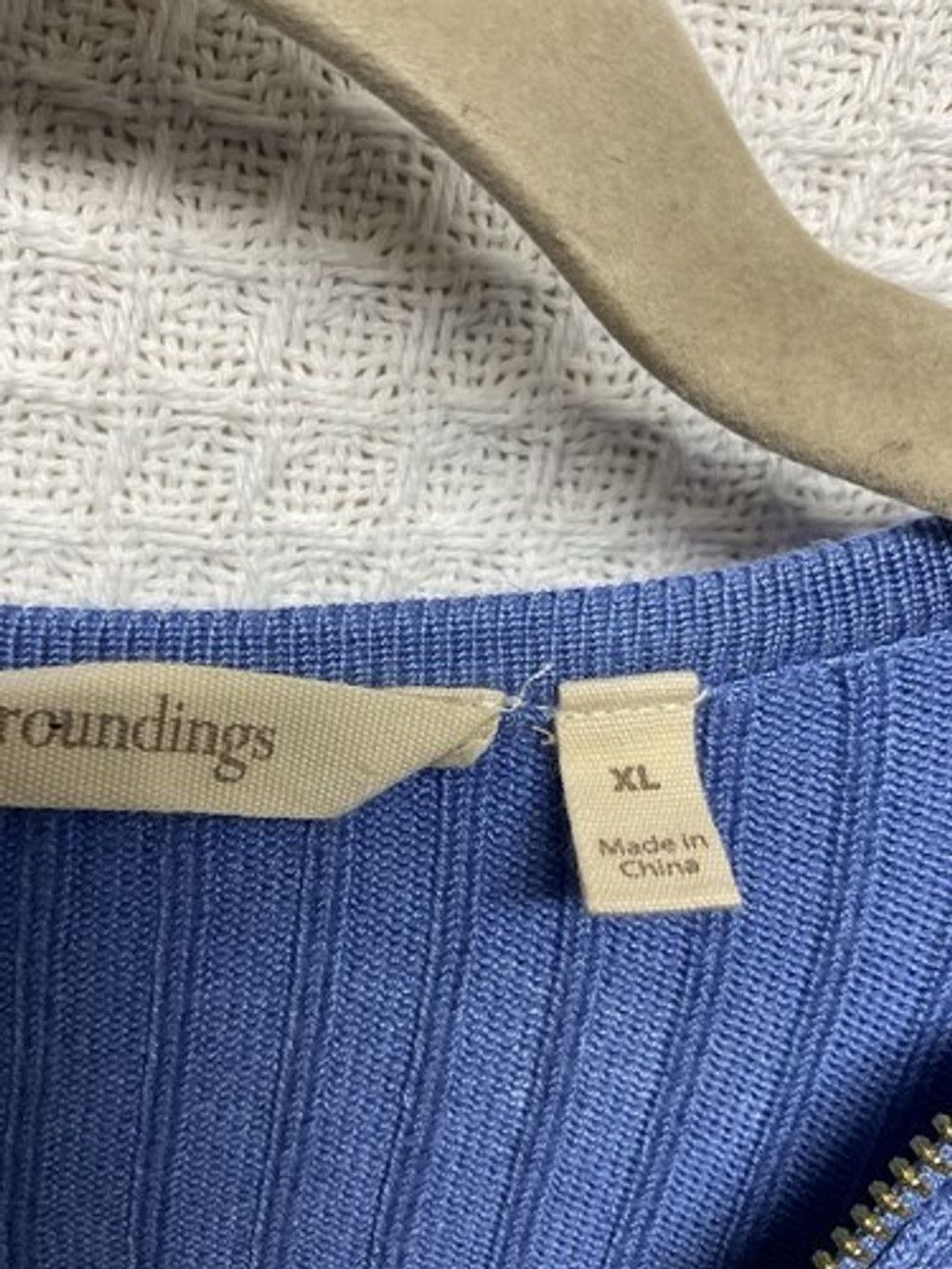 Soft Surroundings Soft Surroundings Blue Zip Valentina V-Neck Sweater Women XL Size XL / US 12-14 / IT 48-50 - 3 Thumbnail