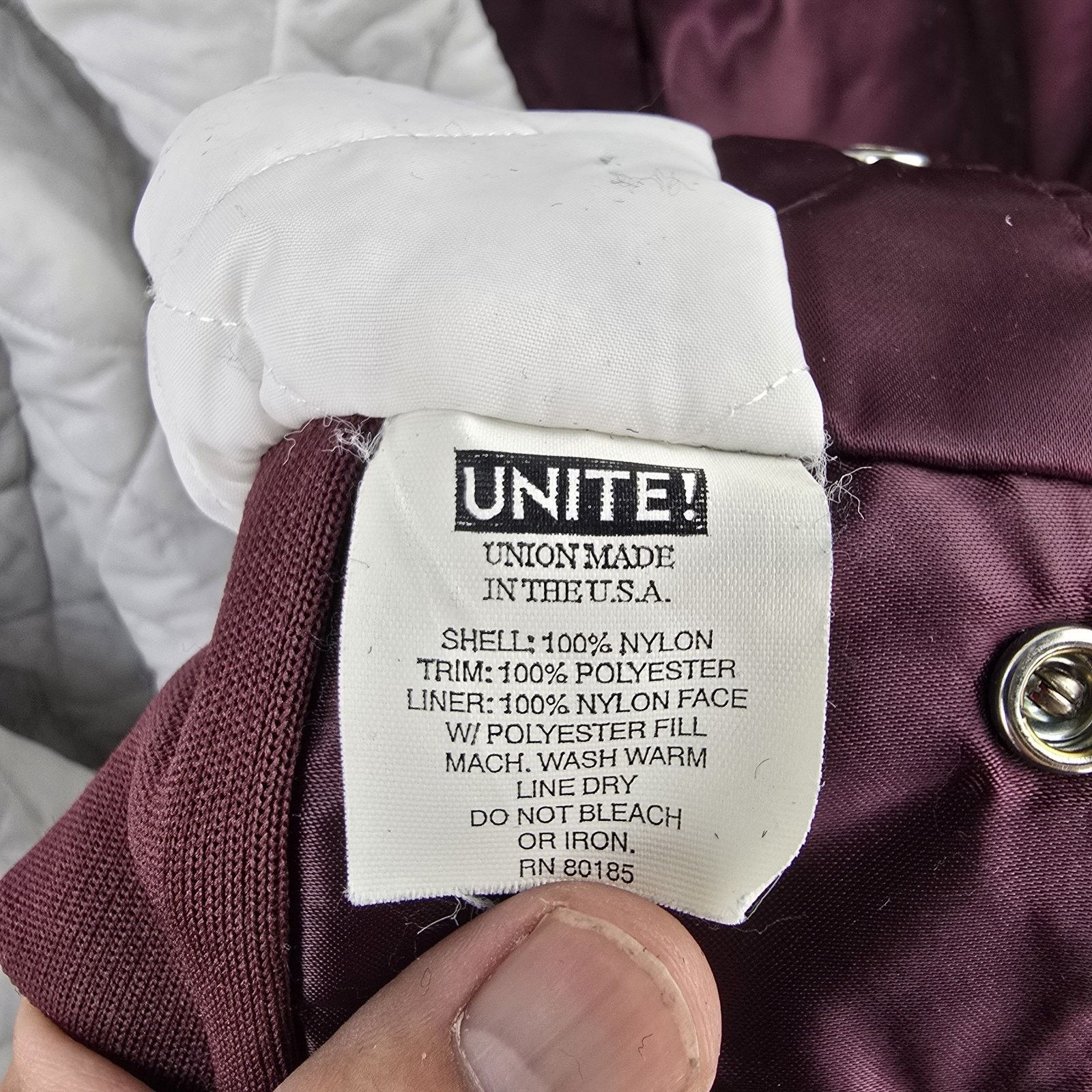 Other Vintage Don Alleson Bomber Jacket XL Maroon Satin Quilted Size US XL / EU 56 / 4 - 6 Thumbnail