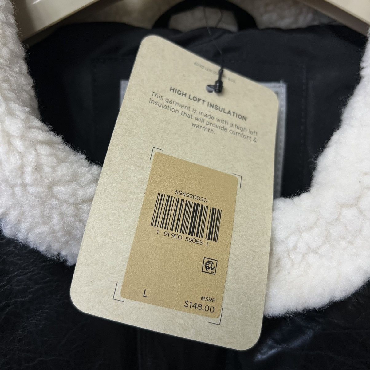 Levi's Levi's Men's Quilted Woodsman Puffer Jacket Black NEW NWT Size US L / EU 52-54 / 3 - 14 Thumbnail