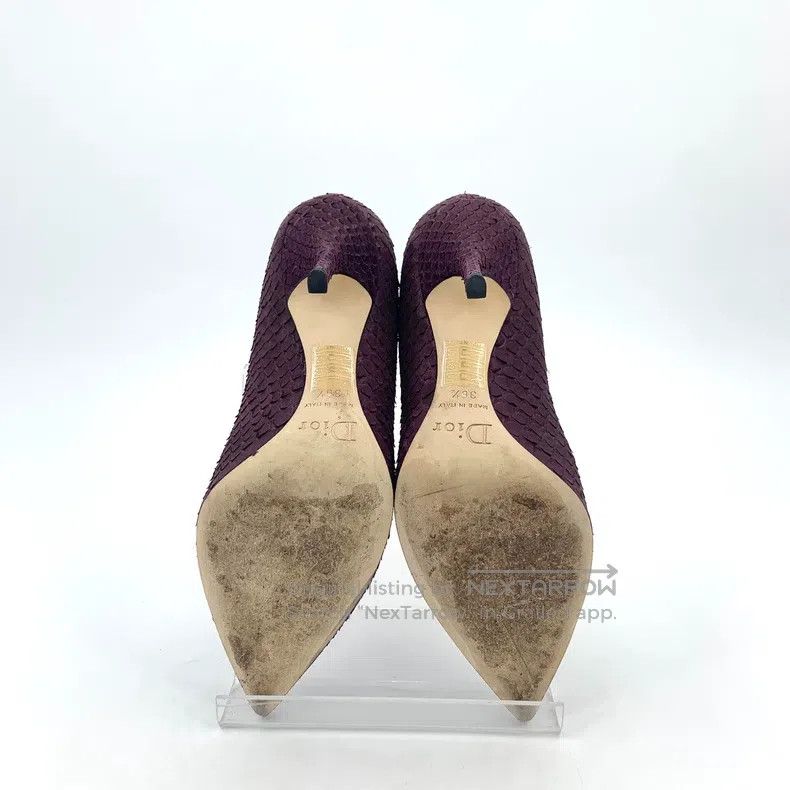 Dior Dior Purple snake pattern pointed toe thin heel high heels Size US 6 / IT 36 - 5 Thumbnail