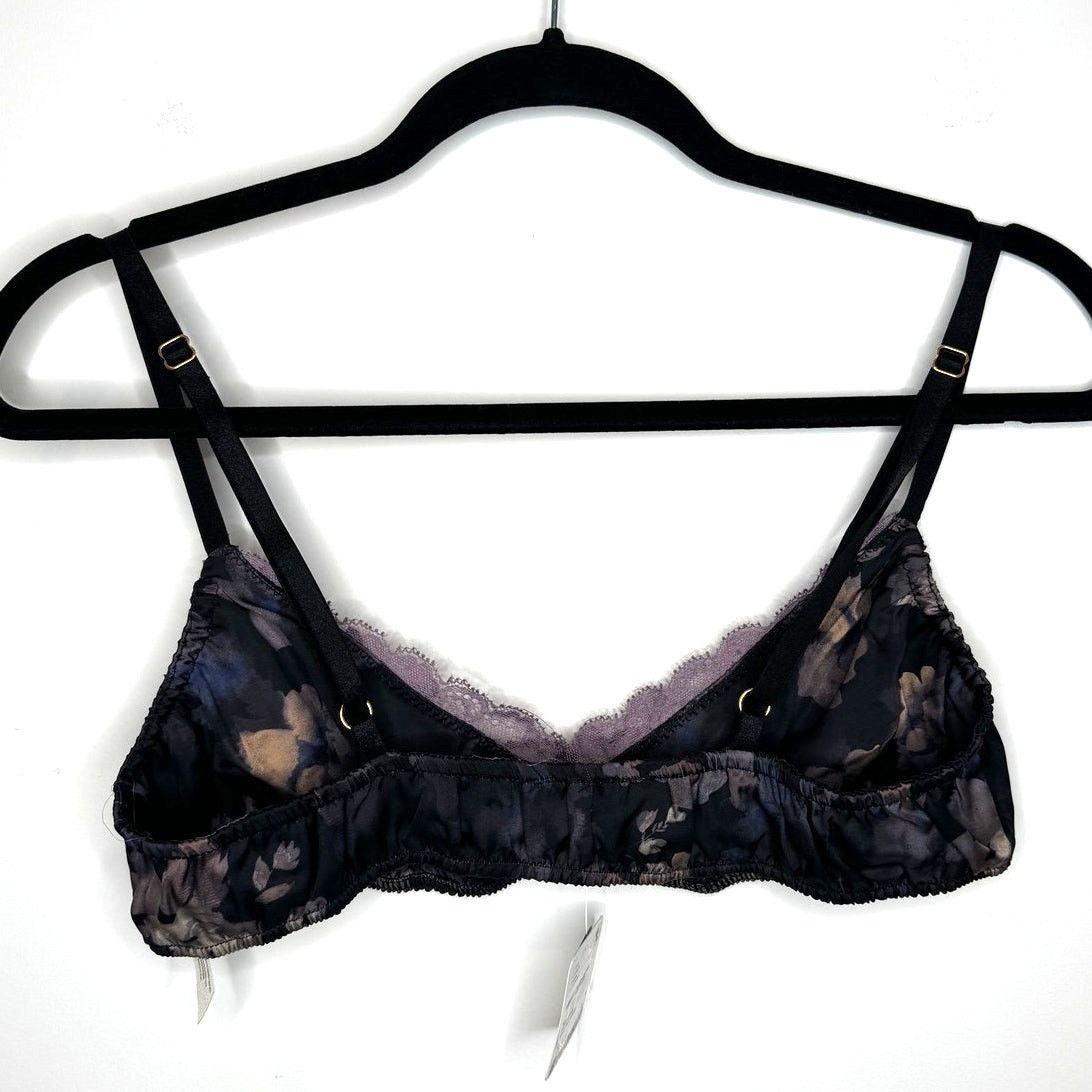 Free People NWT Intimately by Free People Silky Floral Lace Bralette Size ONE SIZE - 2 Thumbnail