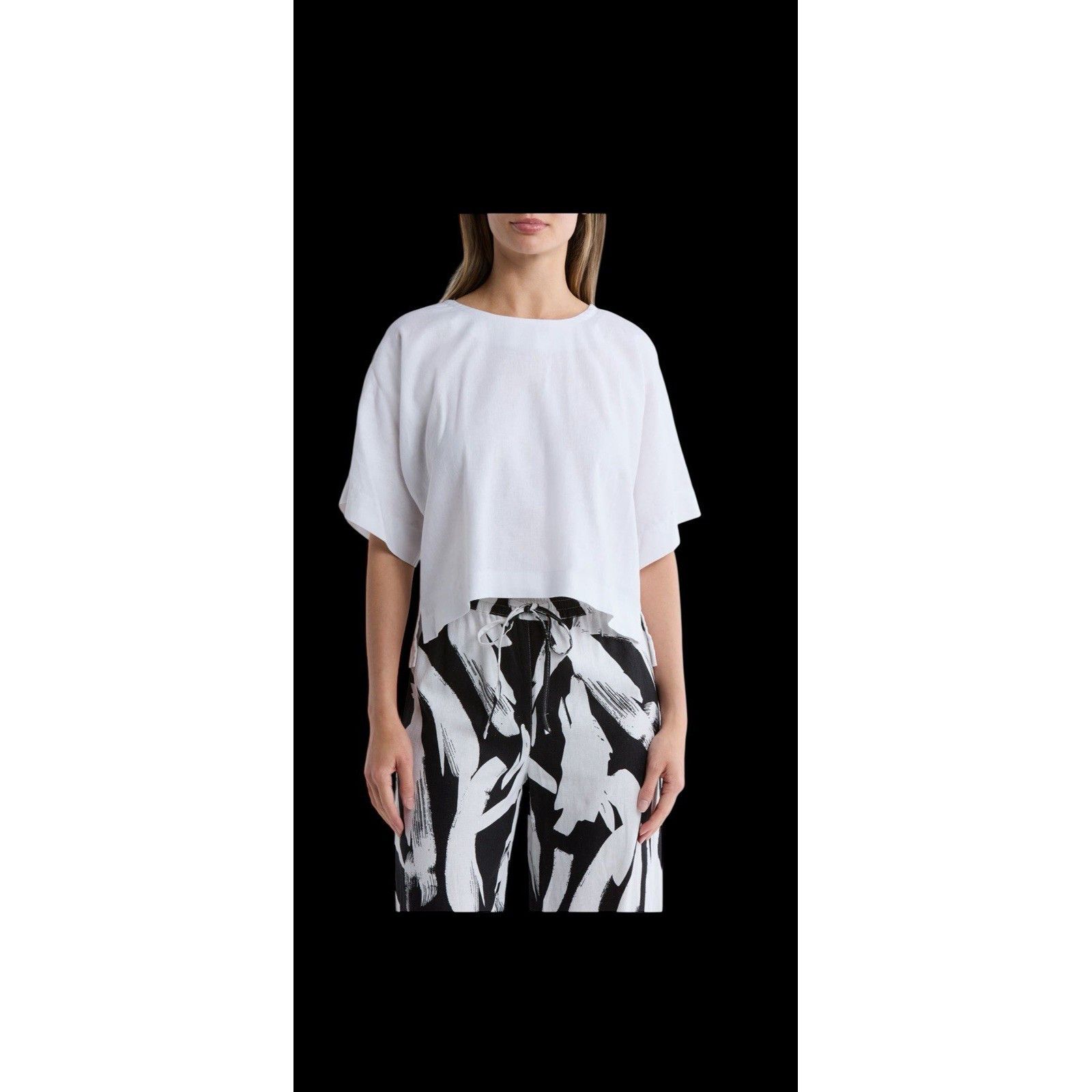 DKNY NWOT DKNY SHORT SLEEVE LINEN TOP Size S / US 4 / IT 40 - 1 Thumbnail