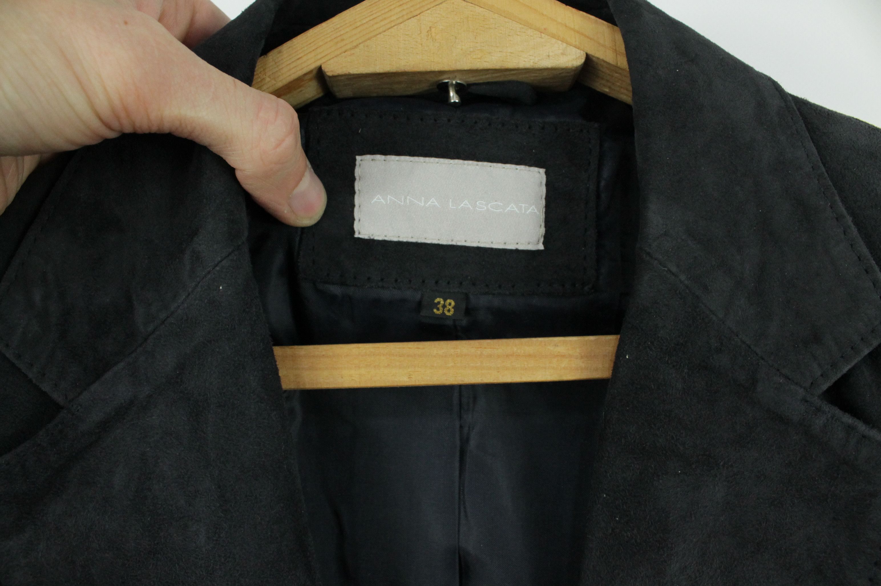 Genuine Leather Anna Lascata Gray Suede Leather Michelle Blazer Jacket Size M / US 6-8 / IT 42-44 - 5 Thumbnail