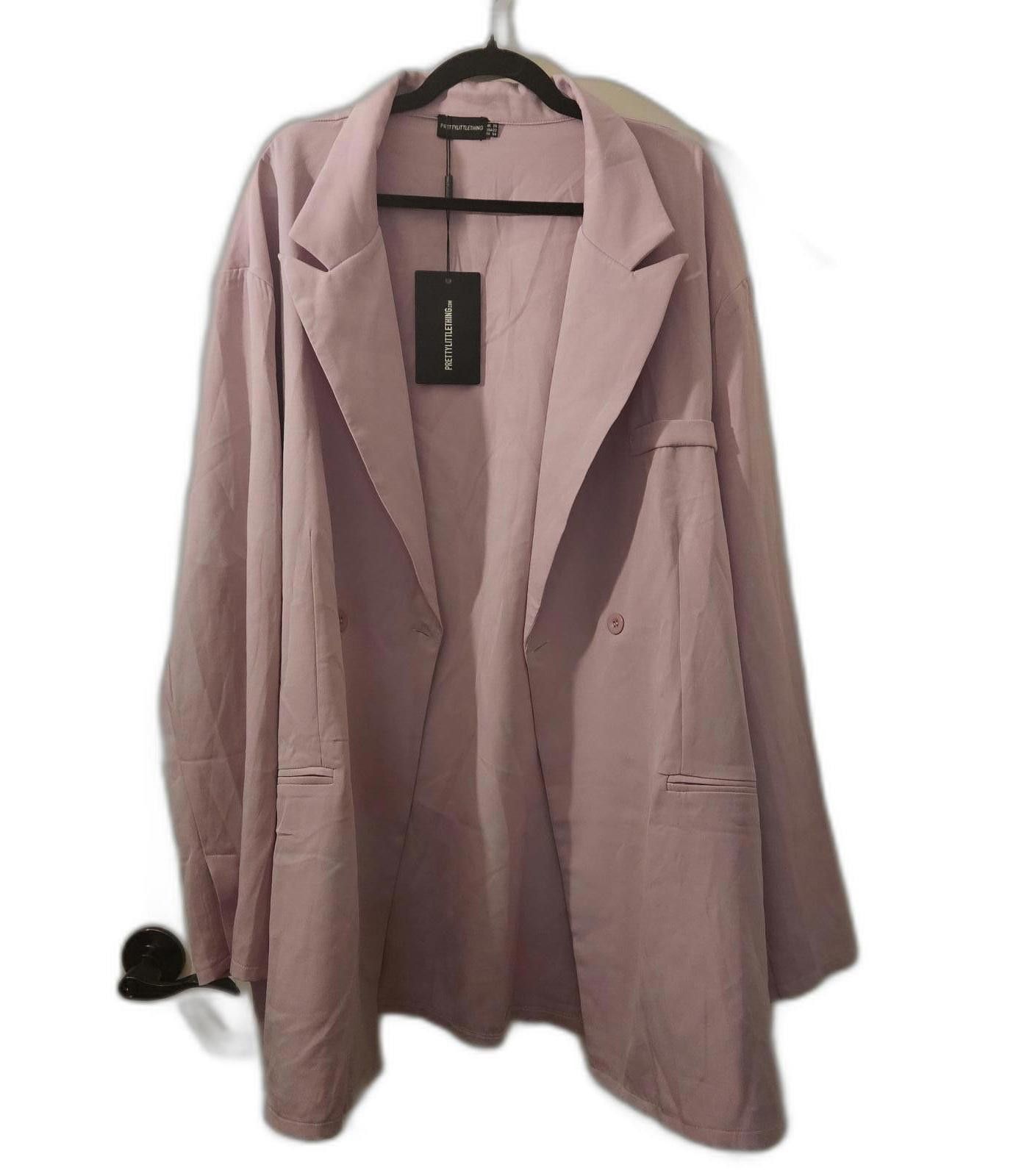 Designer PrettyLittleThing Oversized Lavender Blazer Size 22 Size 4XL / US 24-26 - 1 Thumbnail