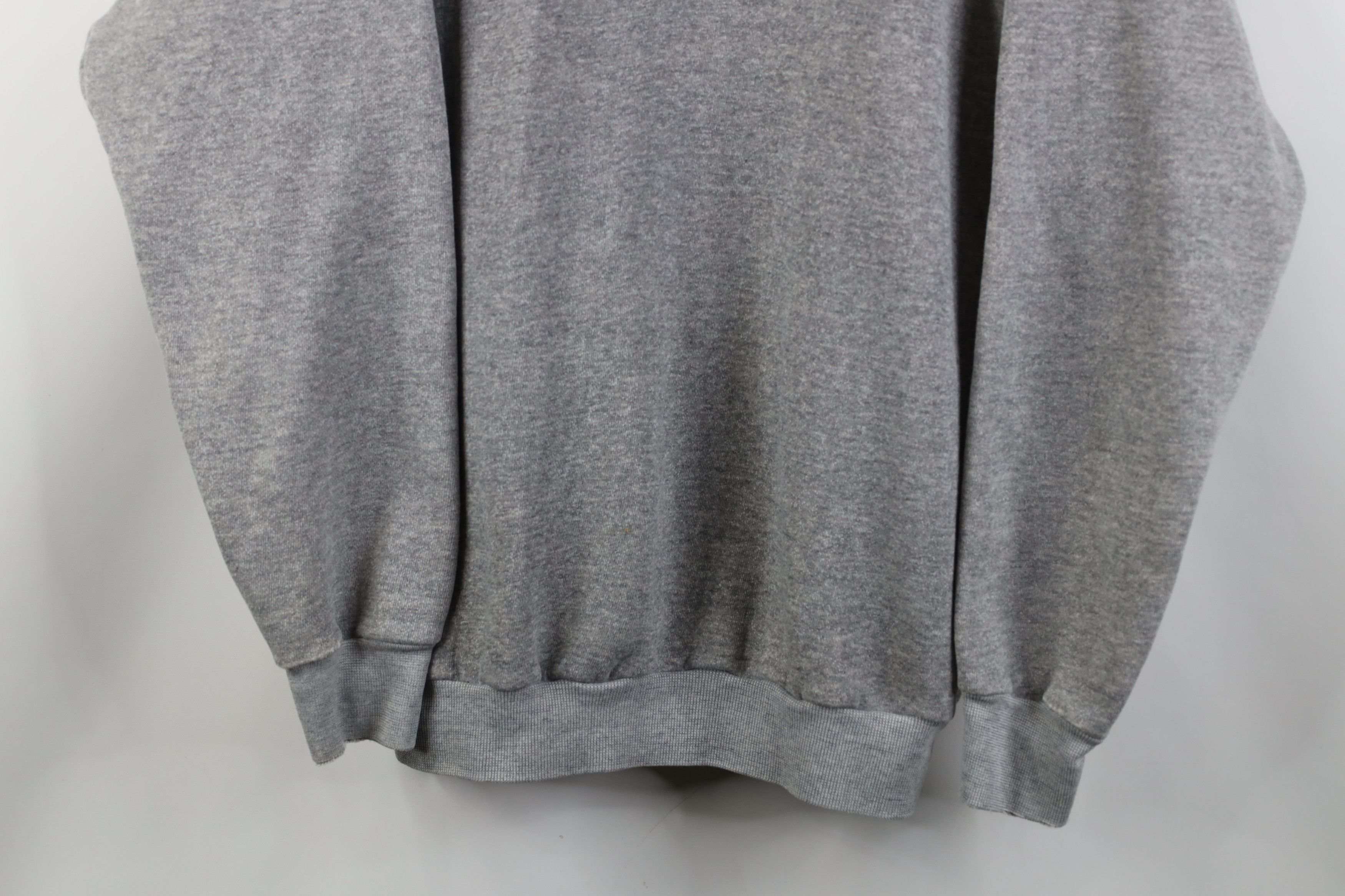 Vintage Vintage 70s Streetwear Crewneck Sweatshirt Heather Gray USA Size US XL / EU 56 / 4 - 3 Thumbnail