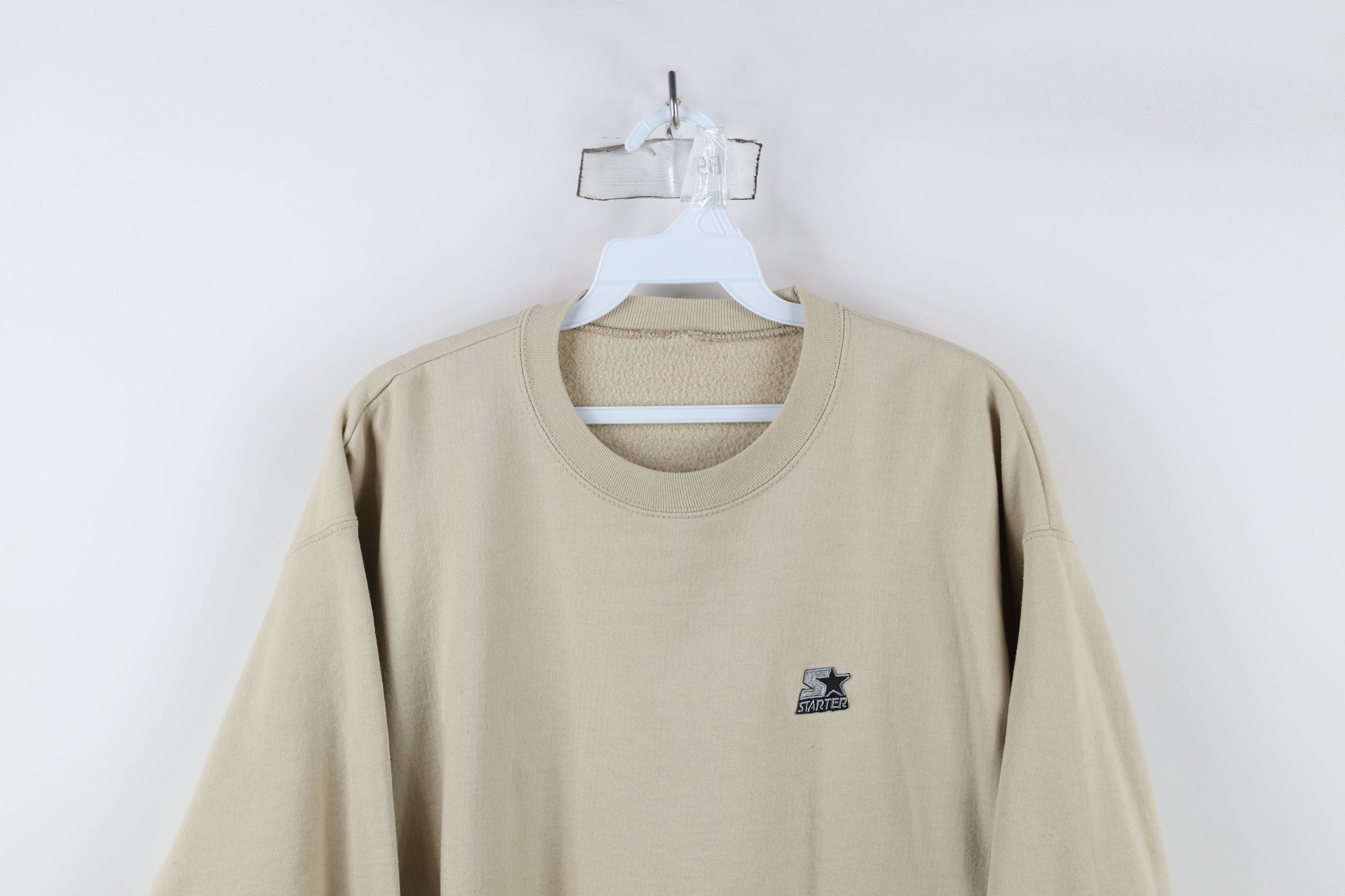 Starter × Vintage Vintage 90s Starter Spell Out Crewneck Sweatshirt Beige Size US M / EU 48-50 / 2 - 2 Thumbnail