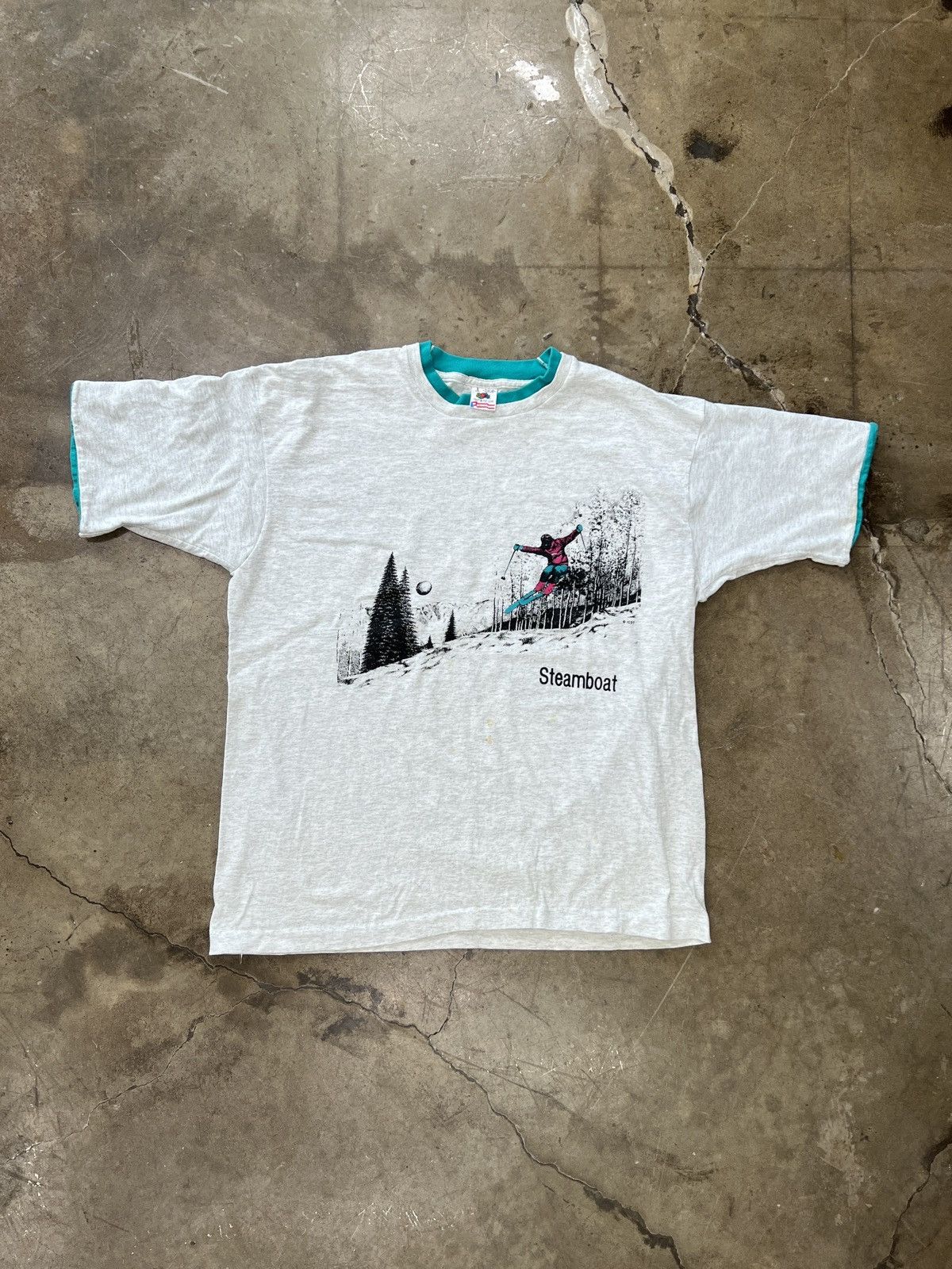 Vintage Vintage Steamboat Double Collar Skiing Single Stitch Large Size US L / EU 52-54 / 3 - 2 Thumbnail