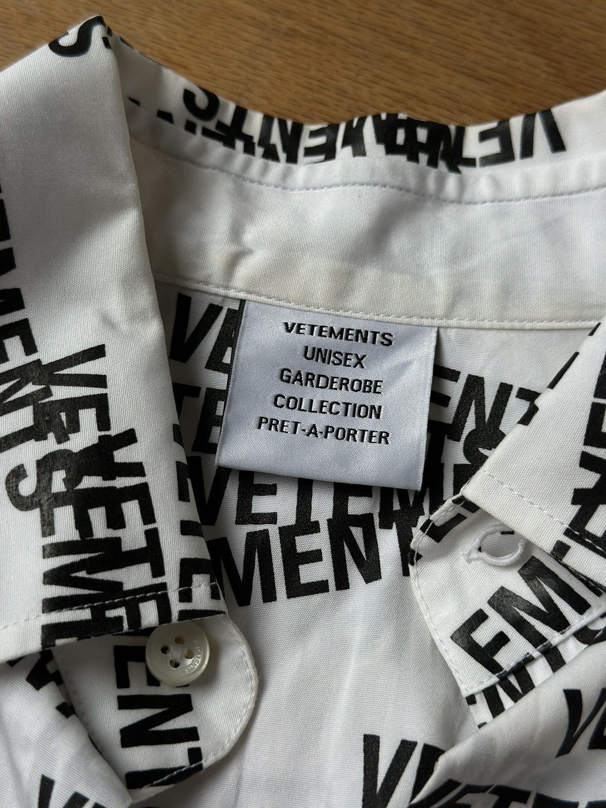 Vetements White cotton shirt Vetements Size US XS / EU 42 / 0 - 2 Thumbnail