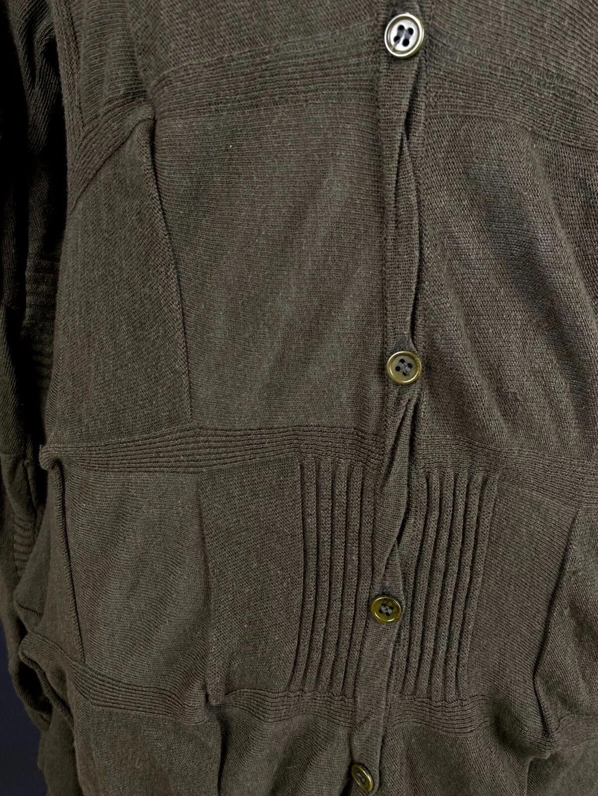 Oscar De La Renta OSKA Khaki Wool Knit Long Sleeve Lagenlook Dress Size 2 Size XS / US 0-2 / IT 36-38 - 6 Thumbnail