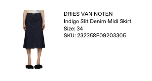 Dries Van Noten Dries Van Noten Slit Denim Midi Skirt Size 30" / US 8 / IT 44 - 7 Thumbnail