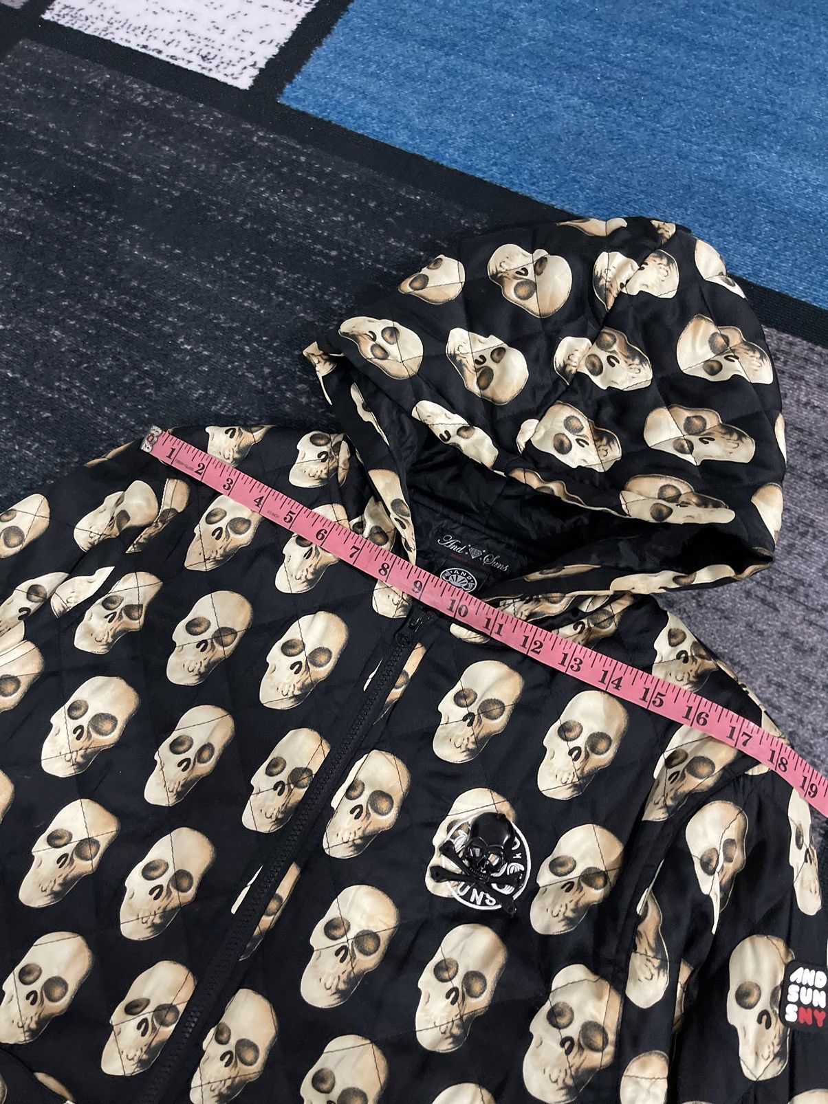 Japanese Brand AND SUNS SKULS FULLPRINT HOODIE JACKET Size US L / EU 52-54 / 3 - 22 Thumbnail