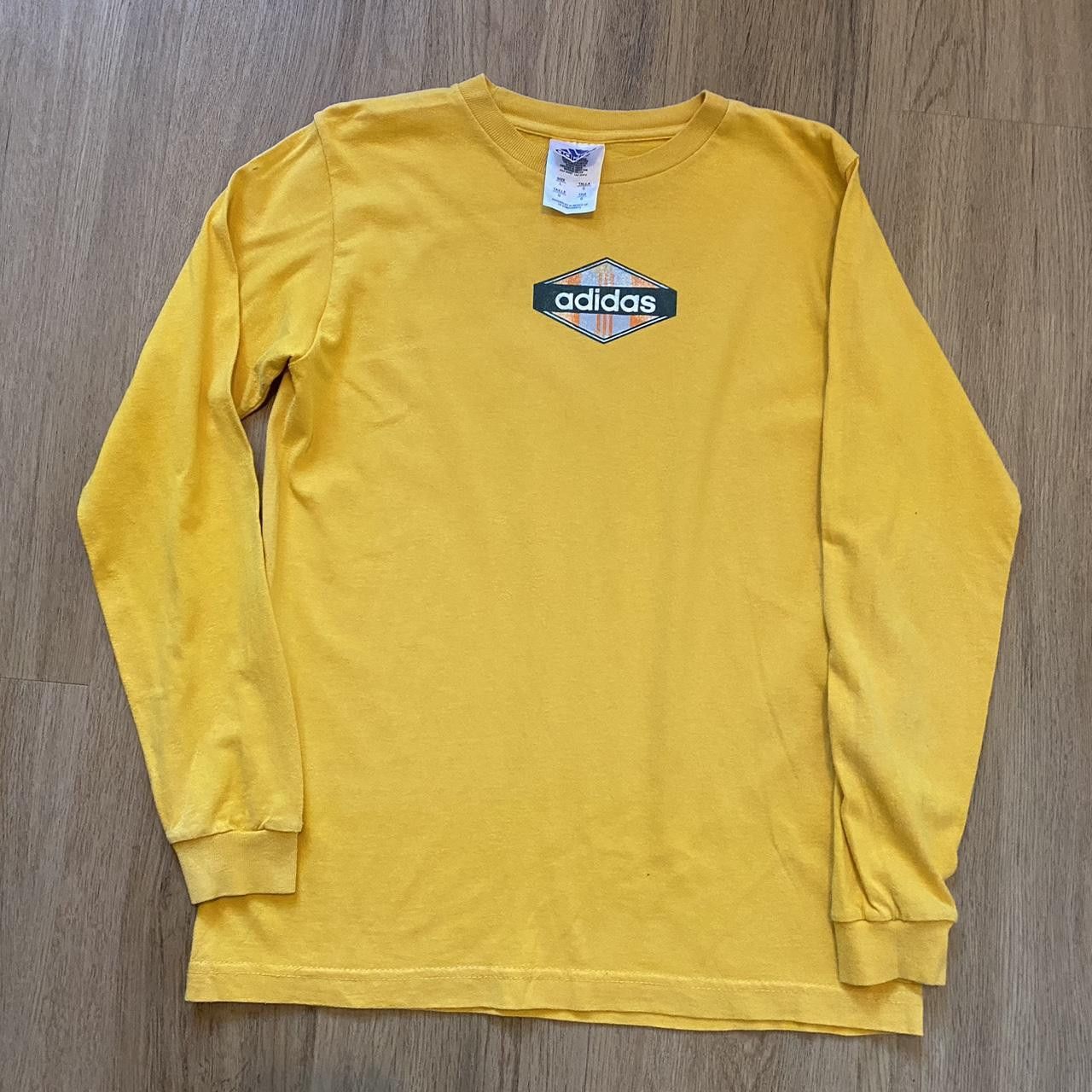 Adidas 2000s Yellow Adidas long sleeve with logo Size US XS / EU 42 / 0 - 2 Thumbnail