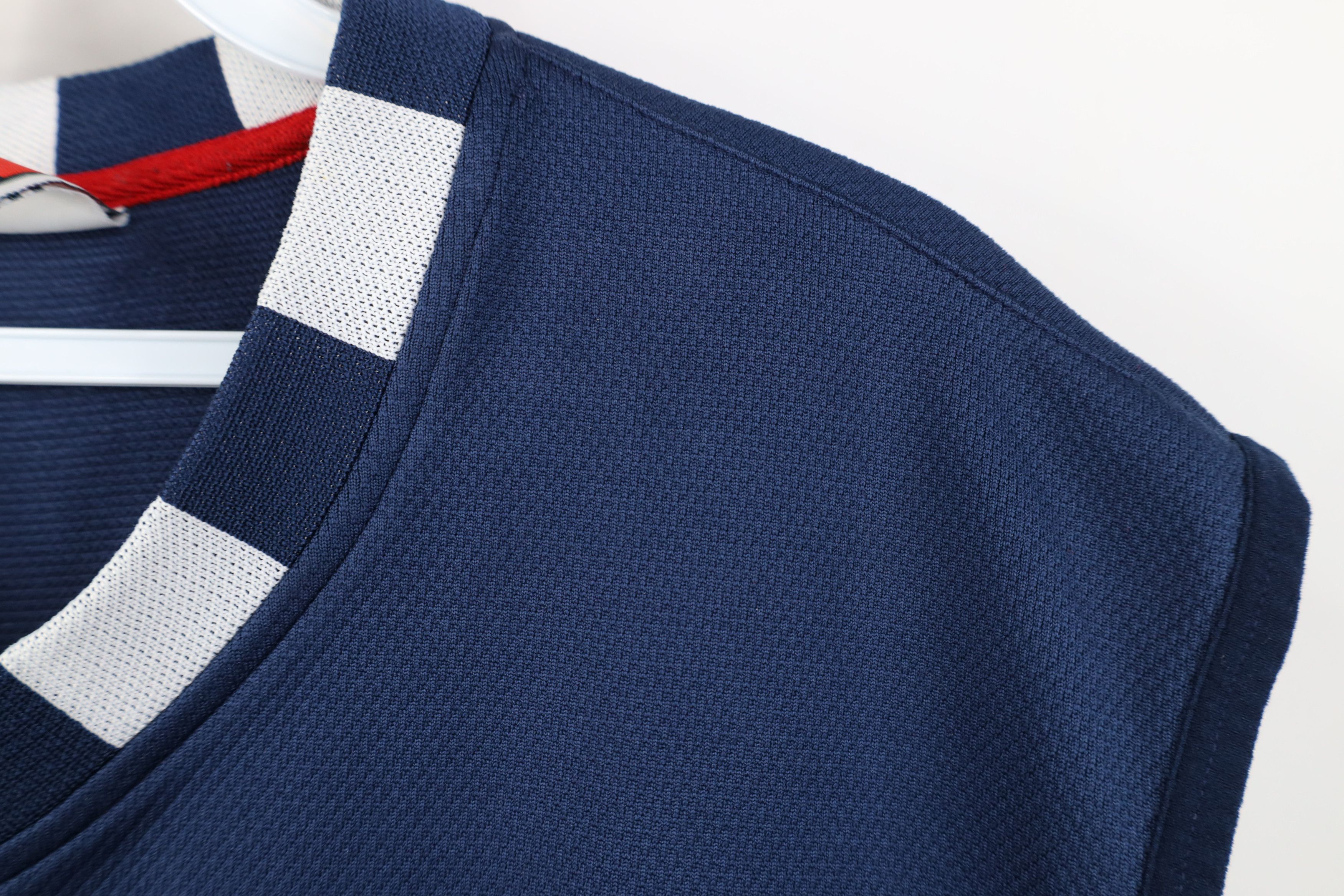 Nike Vintage 90s Nike Cetner Swoosh Knit Basketball Jersey Blue Size US XL / EU 56 / 4 - 6 Thumbnail