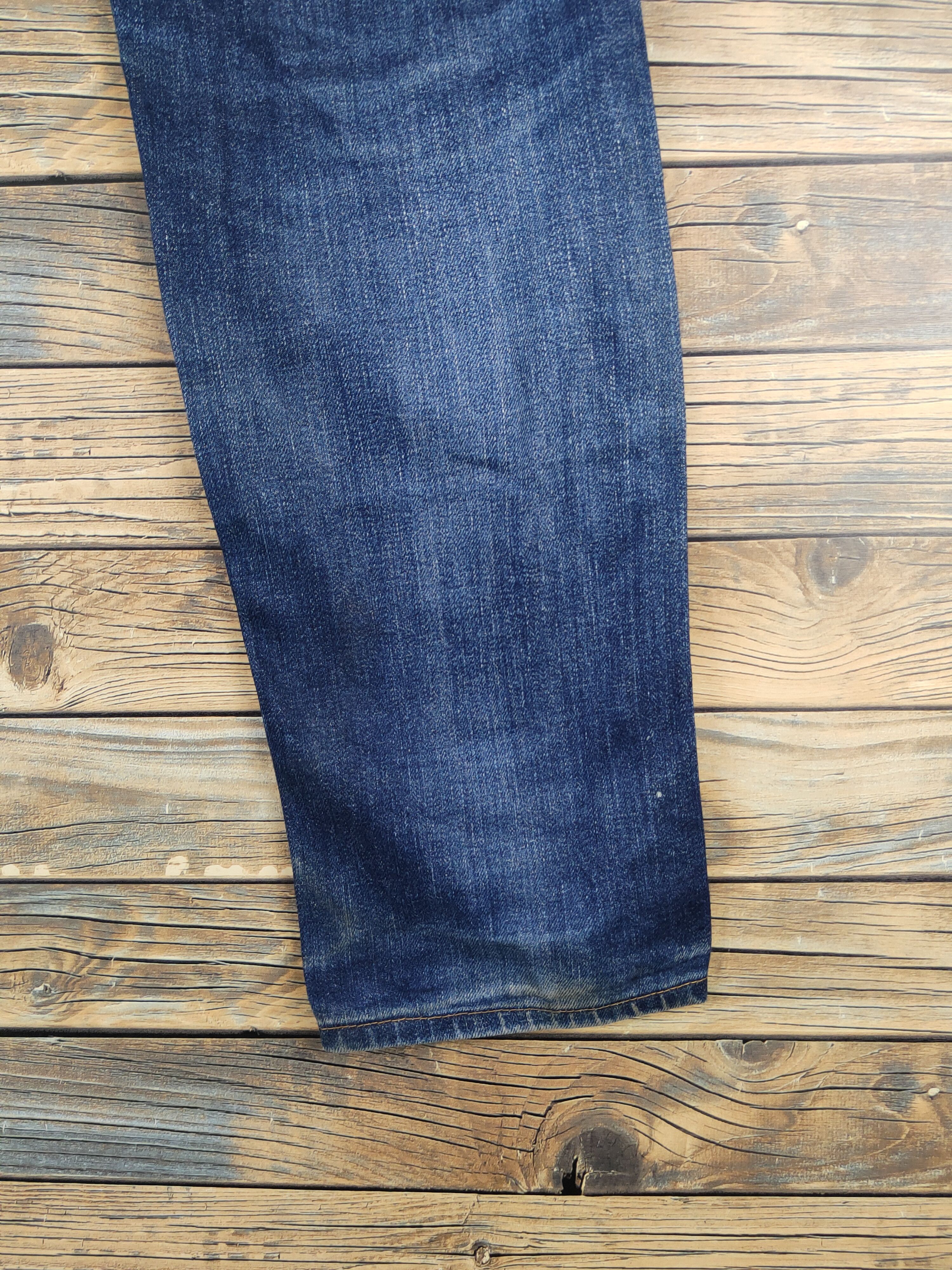 Japanese Brand Uniqlo Dark Blue Distressed Ripped Jeans#W1396 Size US 31 - 12 Thumbnail
