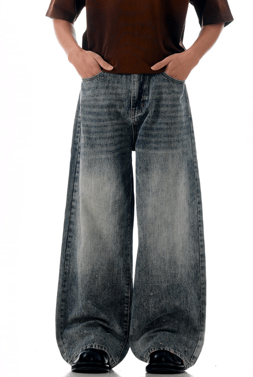 Japanese Brand × Jean American retro washed vintage distressed blue jeans Size US 32 / EU 48 - 1 Thumbnail