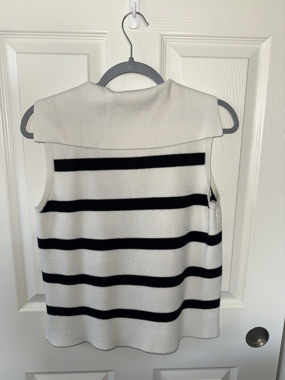 Other Philosophy sleeveless white and black striped sweater Size L / US 10 / IT 46 - 3 Thumbnail