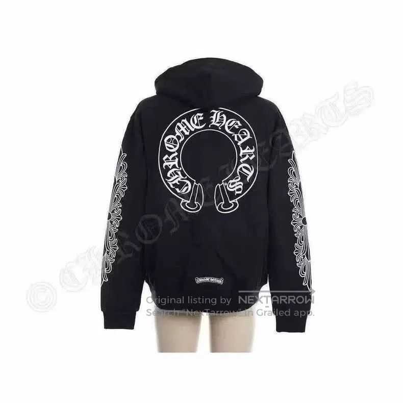 Chrome Hearts CHROME HEARTS Size L Waffle-lined hoodie with black vine fl Size US L / EU 52-54 / 3 - 2 Thumbnail