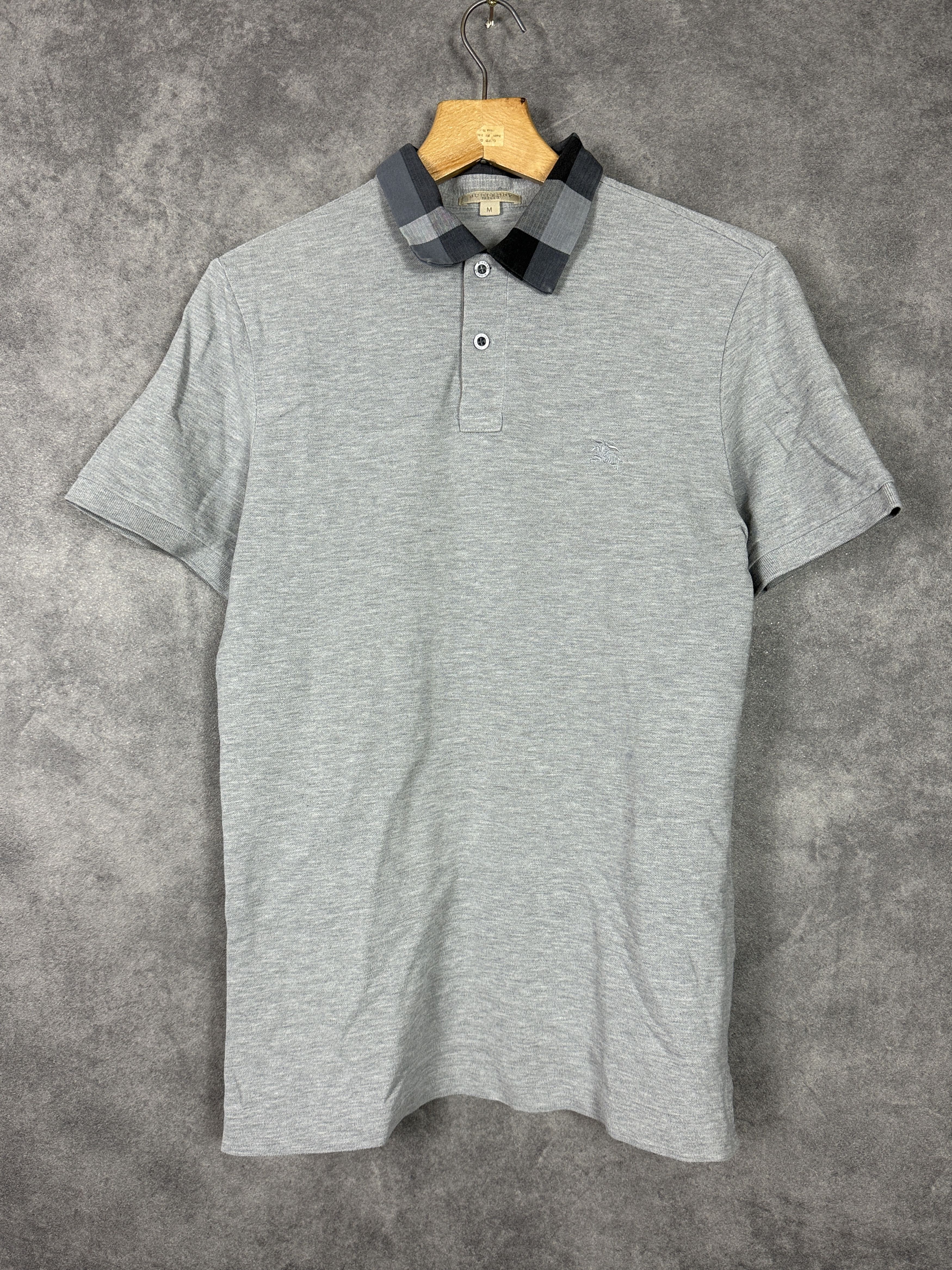 Burberry Burberry polo shirt grey mini logo embroidery old money grey Size US M / EU 48-50 / 2 - 1 Thumbnail