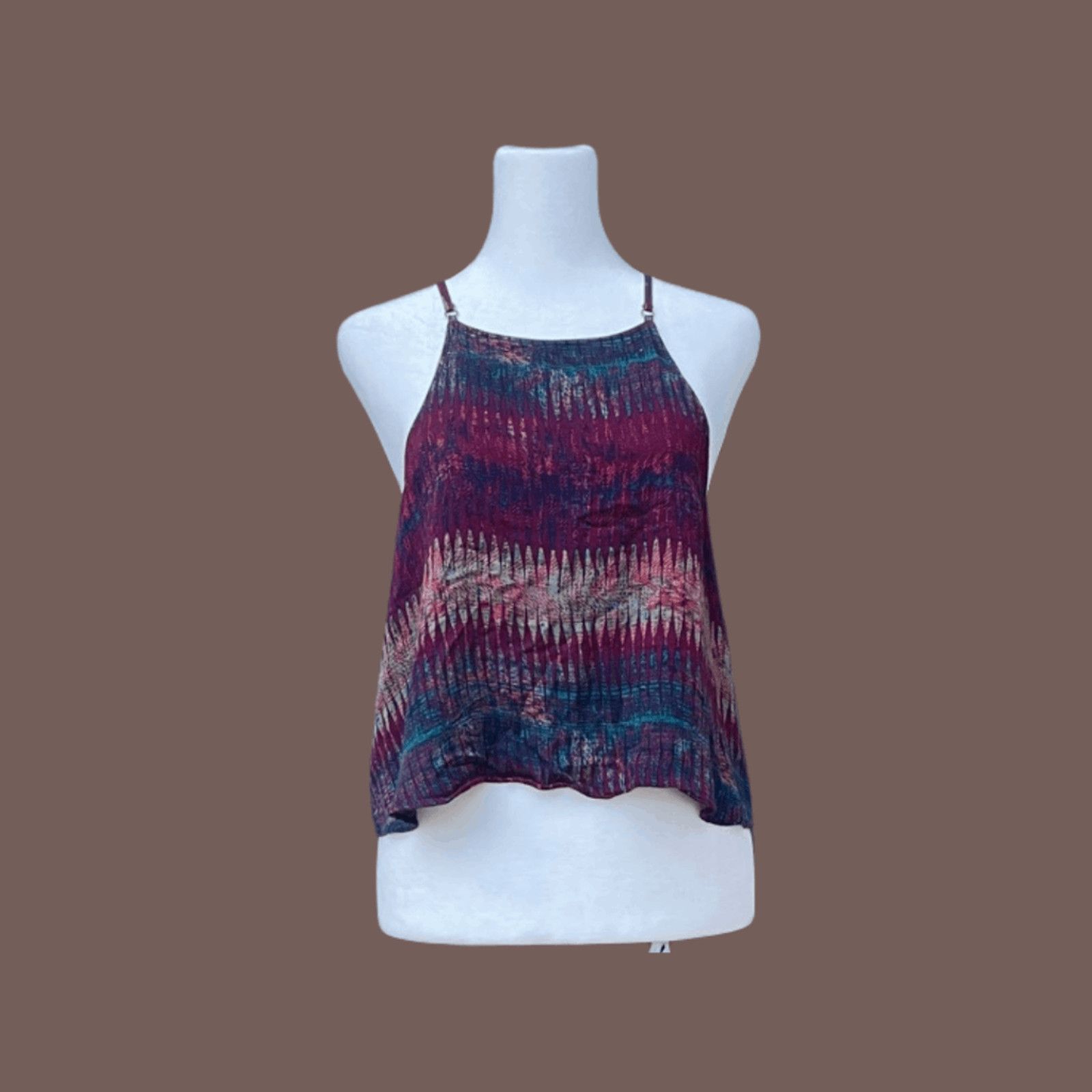 Urban Outfitters Abstract Tank | Silence + Noise Open Back | Indie Sleaze Size S / US 4 / IT 40 - 1 Thumbnail