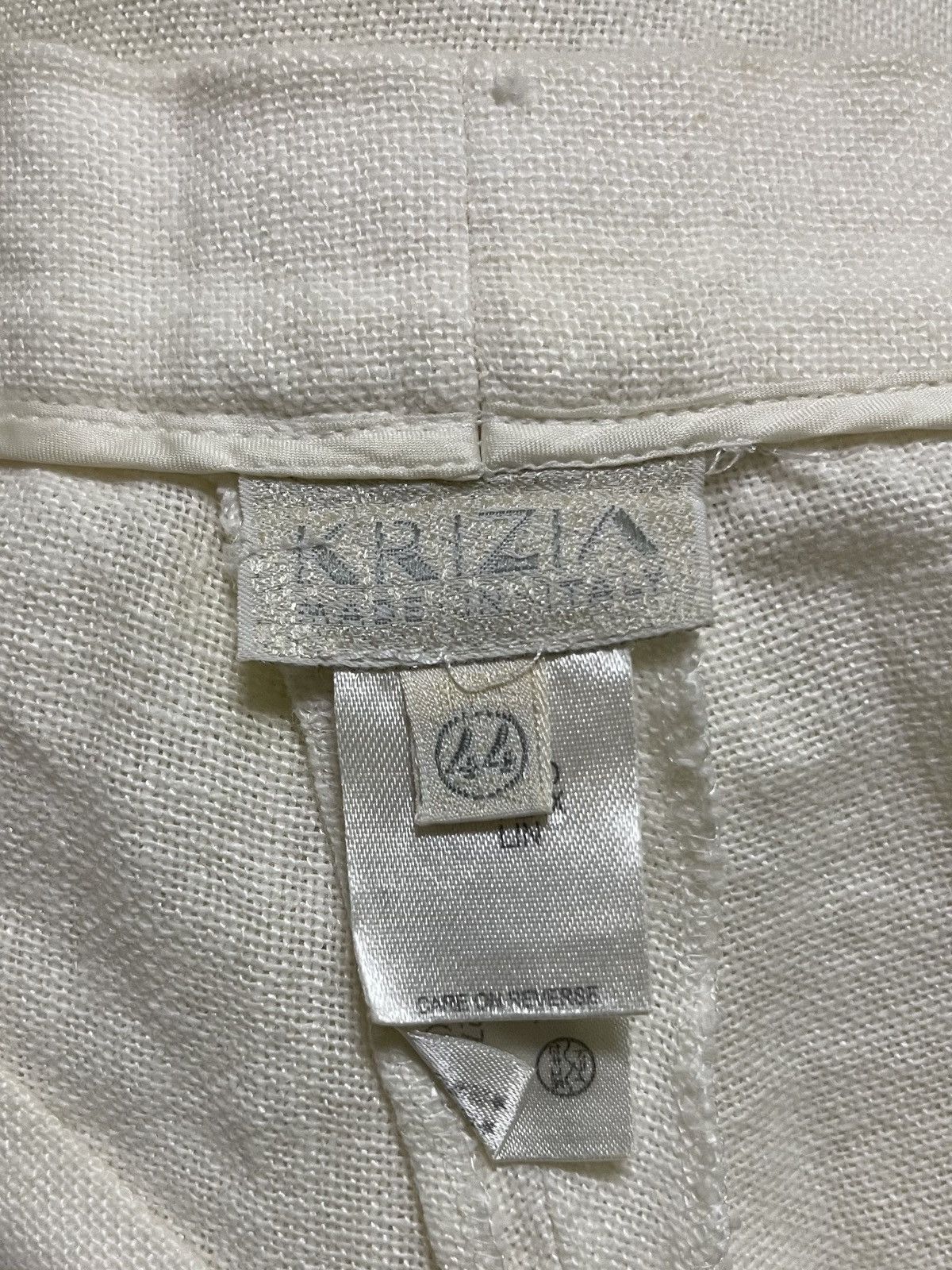 Krizia × Krizia Uomo Krizia Linen Pants Beigi 44 Italy Size 30" / US 8 / IT 44 - 14 Thumbnail