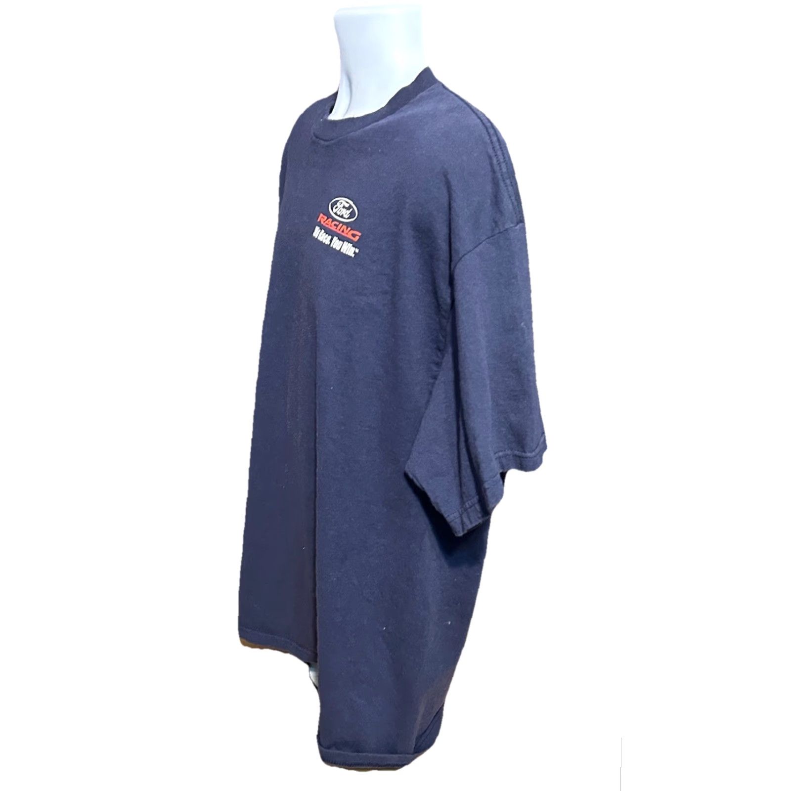 Delta VINTAGE Delta Pro Weight Ford Racing Fusion 06 Shirt Men XL Navy Blue Short Sleeve Crew Neck Graphics Logo 2000s Mens TX Size US XL / EU 56 / 4 - 2 Thumbnail