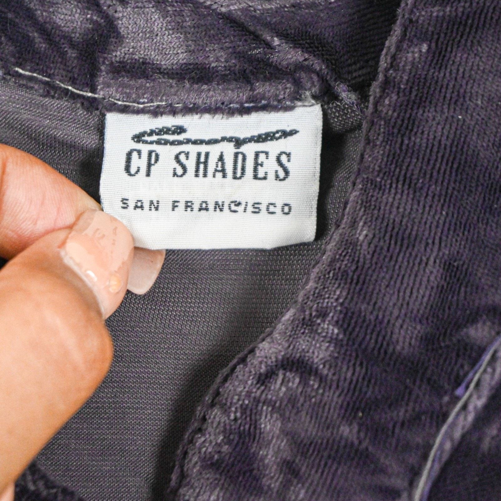 CP Shades CP Shades Medium Purple Velvet blouse button up Rayon Size M / US 6-8 / IT 42-44 - 3 Thumbnail