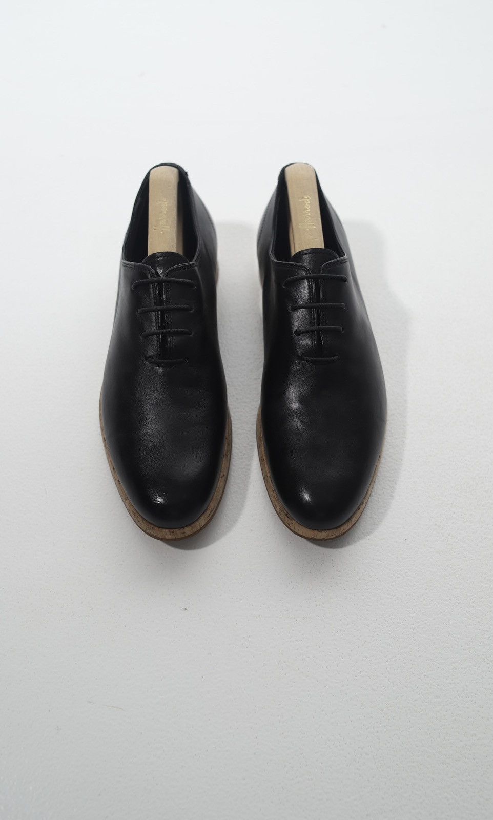 Givenchy GIVENCHY Oxfords Leather Shoes Lace Up Cork Soles Black Mens Size US 8 / EU 41 - 2 Thumbnail