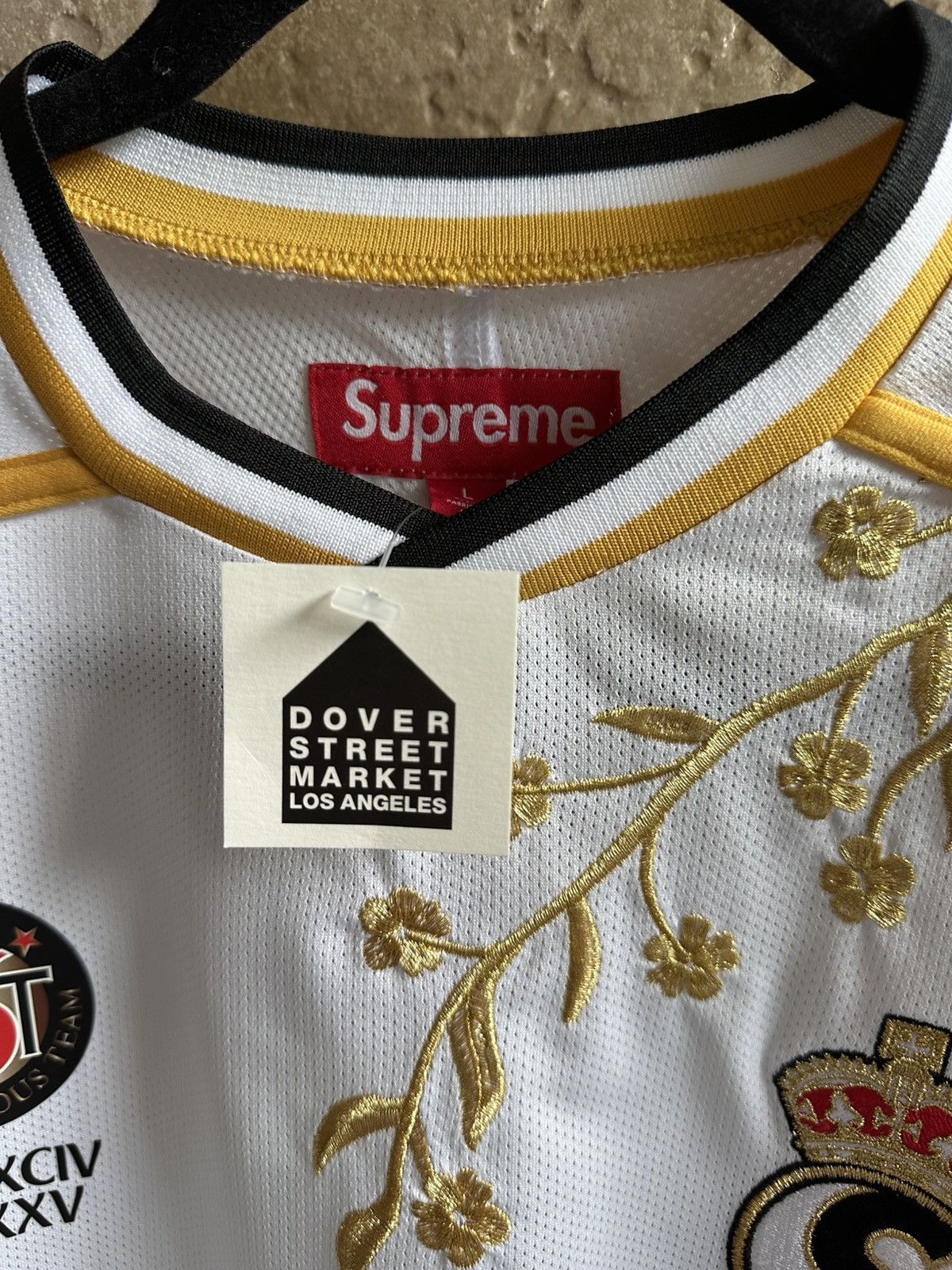 Supreme Supreme Floral Soccer Jersey - White Size US L / EU 52-54 / 3 - 3 Thumbnail
