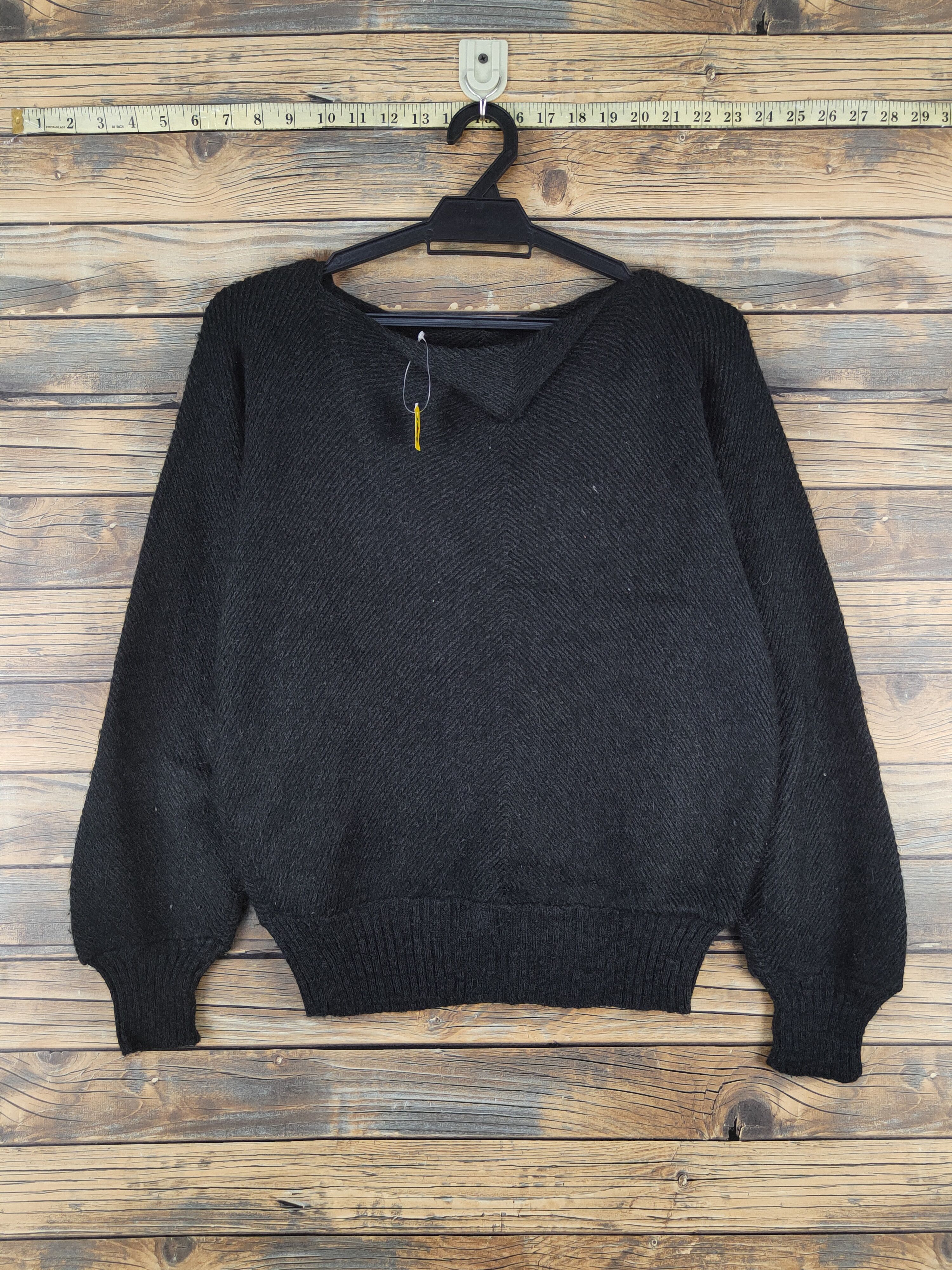 Japanese Brand Black Knitwear Sweatshirts #W1234