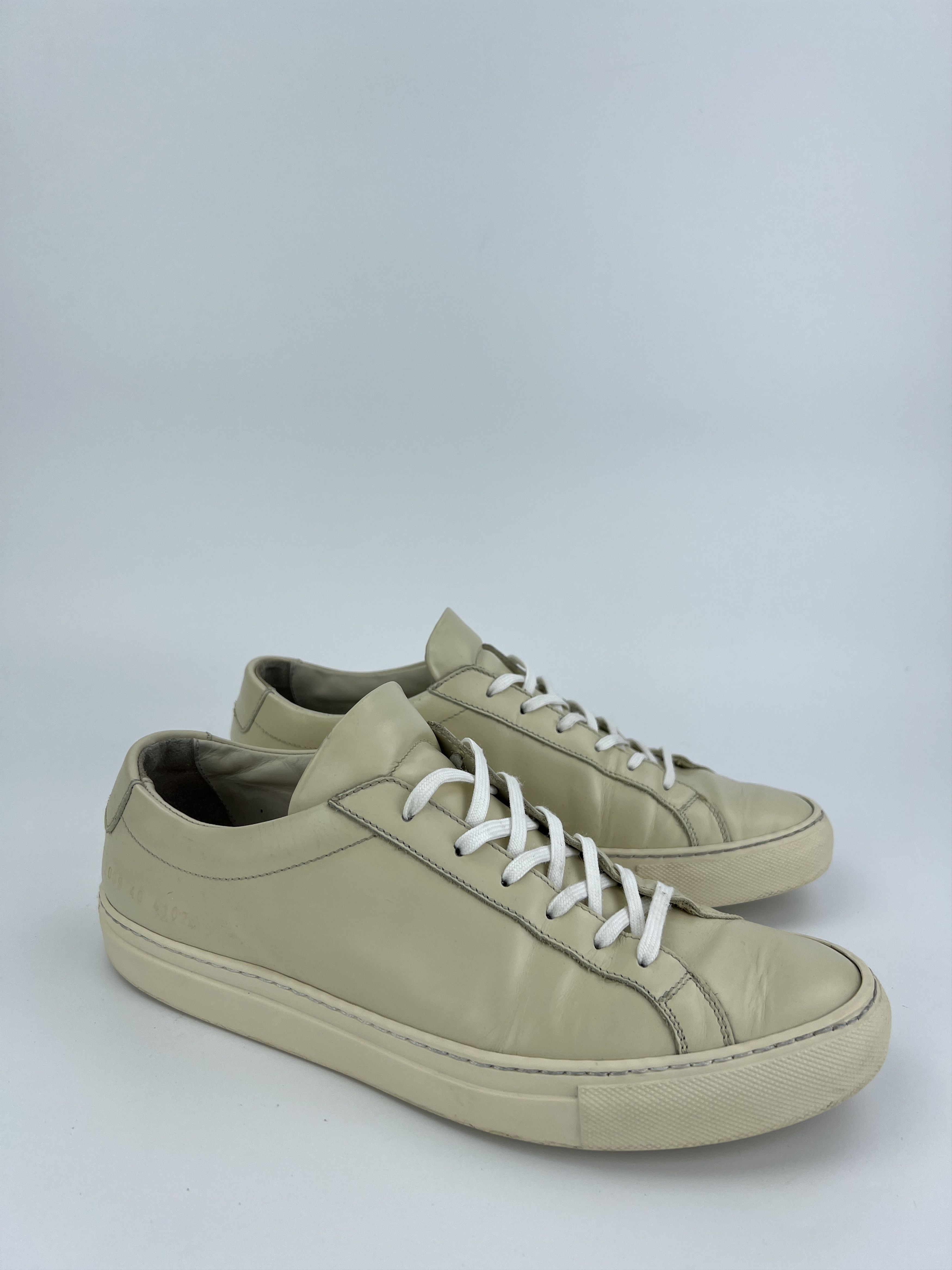 Common Projects Common Projects Achilles Low Top Beige Leather Sneakers Size US 7.5 / EU 40-41 - 4 Thumbnail