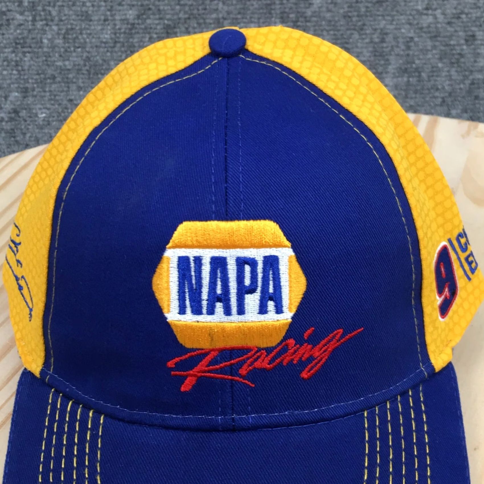 Vintage NAPA Racing Chase Elliot 9 Baseball Cap Blue Yellow One Size Unisex Size ONE SIZE - 3 Thumbnail