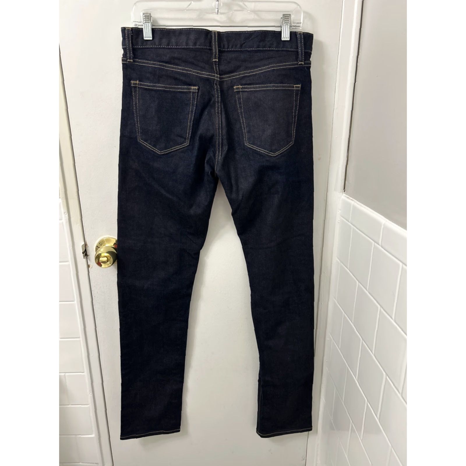 Uniqlo Uniqlo Jeans Slim Denim 31x34 Blue Men's Slim Fit 5-Pocket Zipper Button Cotton Spandex Denim Size US 31 - 7 Thumbnail