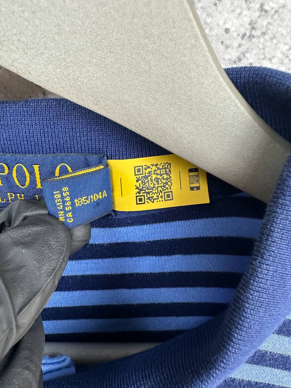 Polo Ralph Lauren Polo Ralph Lauren Striped Polo Shirt Navy Custom Slim Fit Size US XL / EU 56 / 4 - 9 Thumbnail