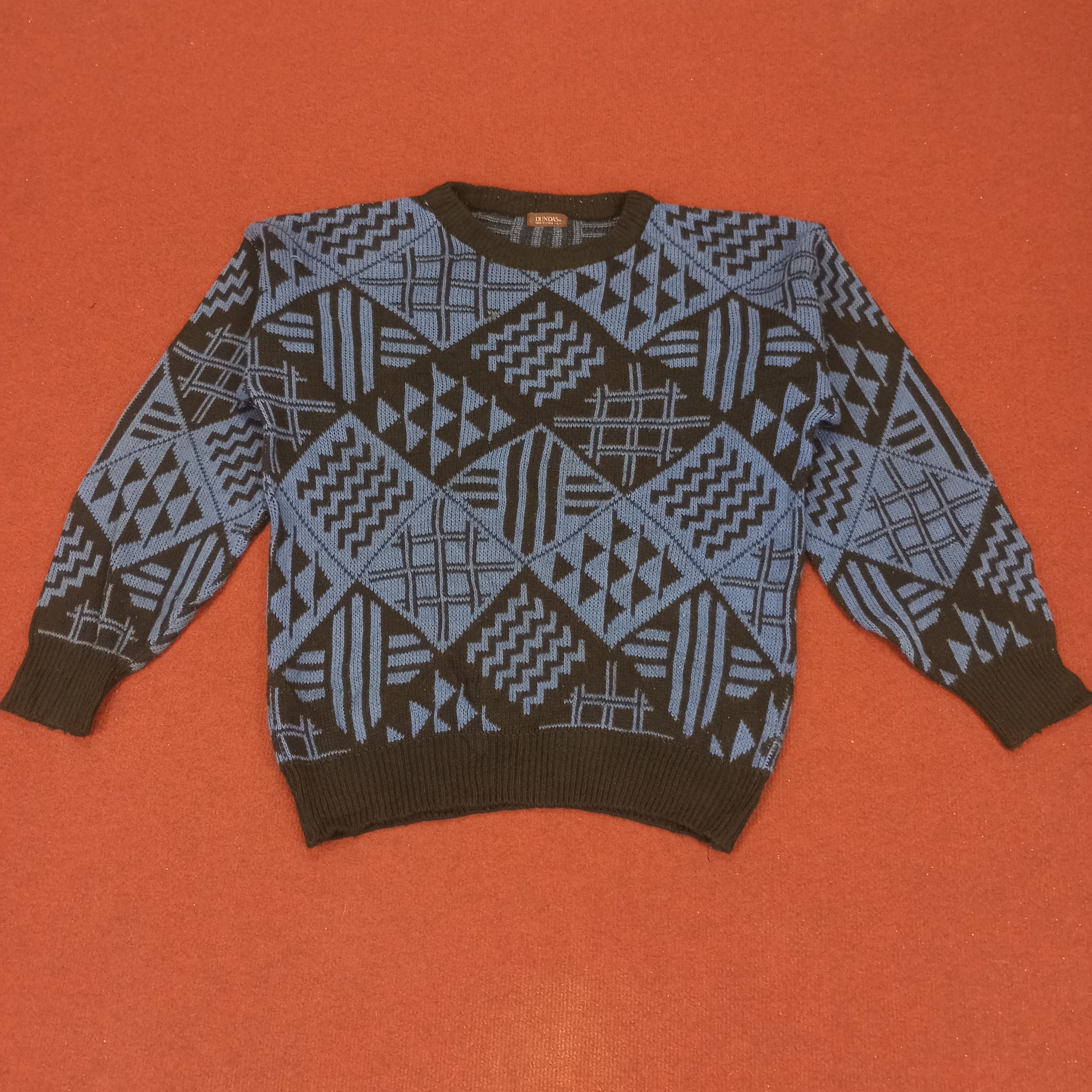 Vintage Dundas Streetwear Style Nice Design Knitwear Sweater Size US L / EU 52-54 / 3 - 1 Thumbnail