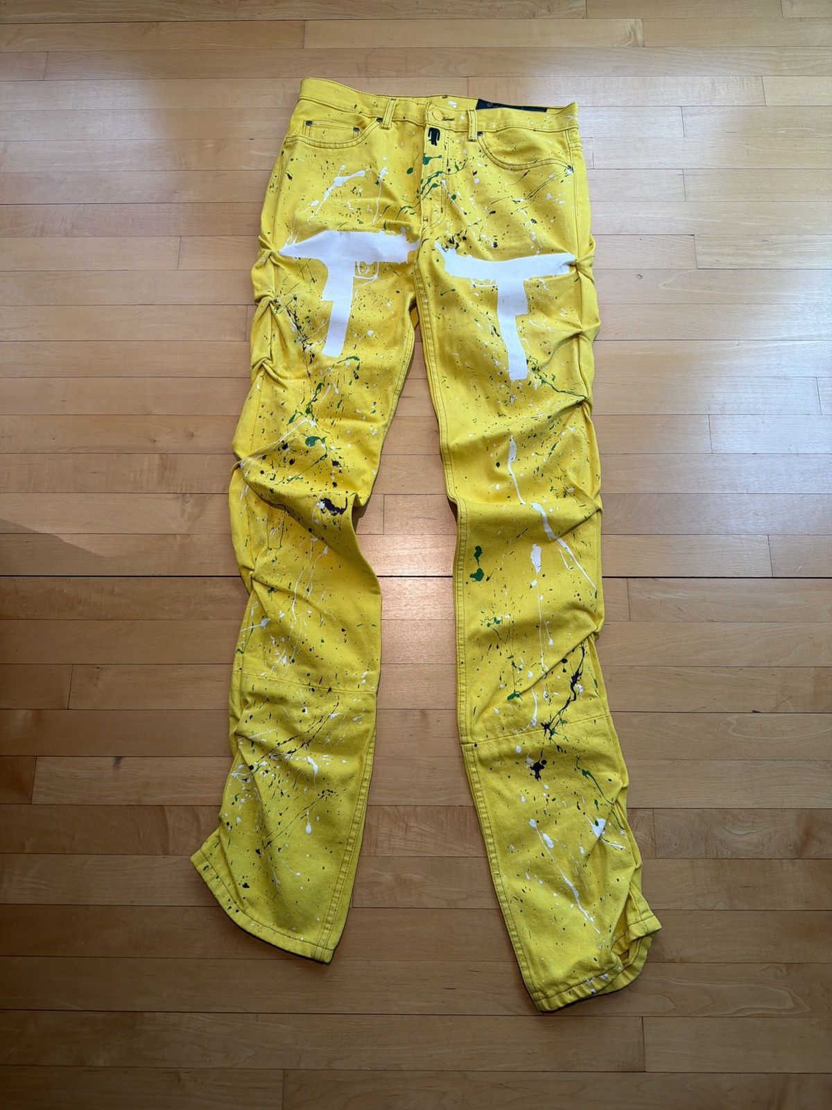 Other Meet The Guys Yellow Uzi Denim Size US 32 / EU 48 - 1 Thumbnail