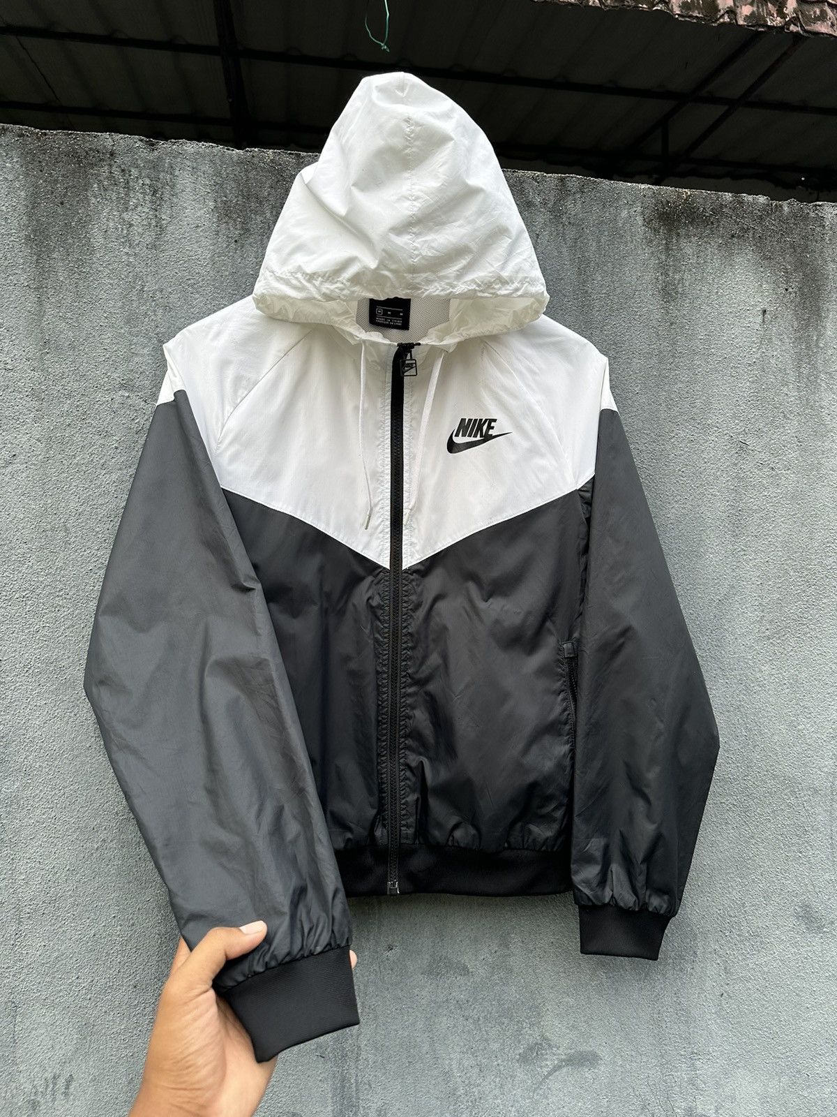 Nike 👹Nike Small Swoosh Hooded Bomber Jacket Size US S / EU 44-46 / 1 - 6 Thumbnail