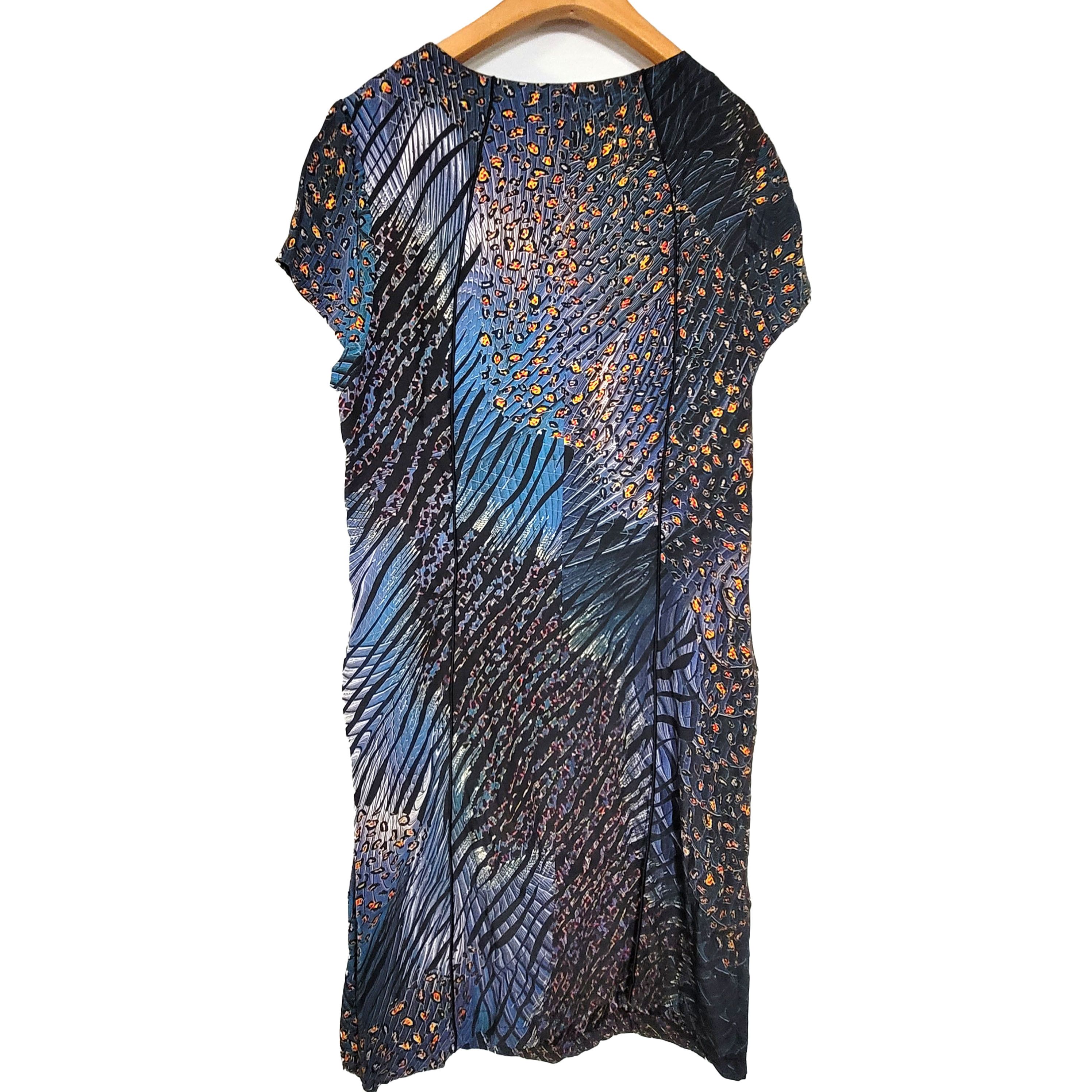 Other Women's Silk Size S Short Sleeve Shirt Satin Dress SDK378 Size S / US 4 / IT 40 - 2 Thumbnail