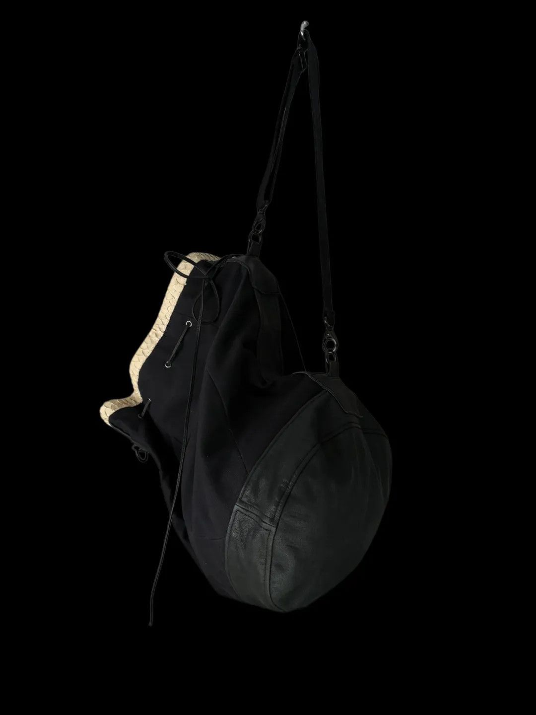 yasuyuki ishii white python & leather boxer bag