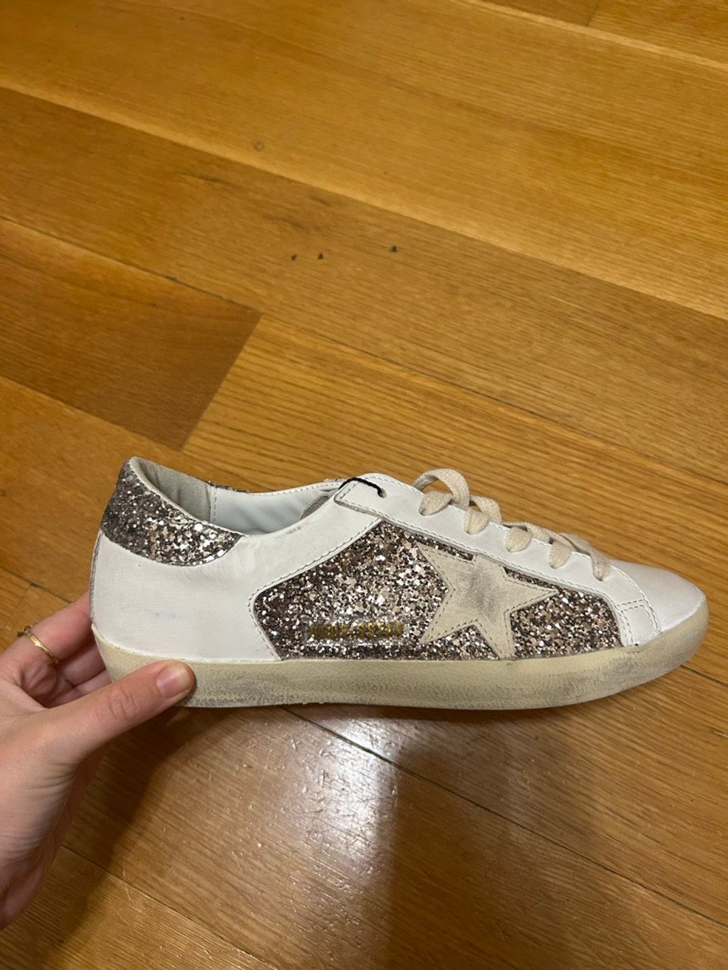 Golden Goose Women's Golden Goose Superstar Glitter Sneakers Size US 7 / IT 37 - 6 Thumbnail