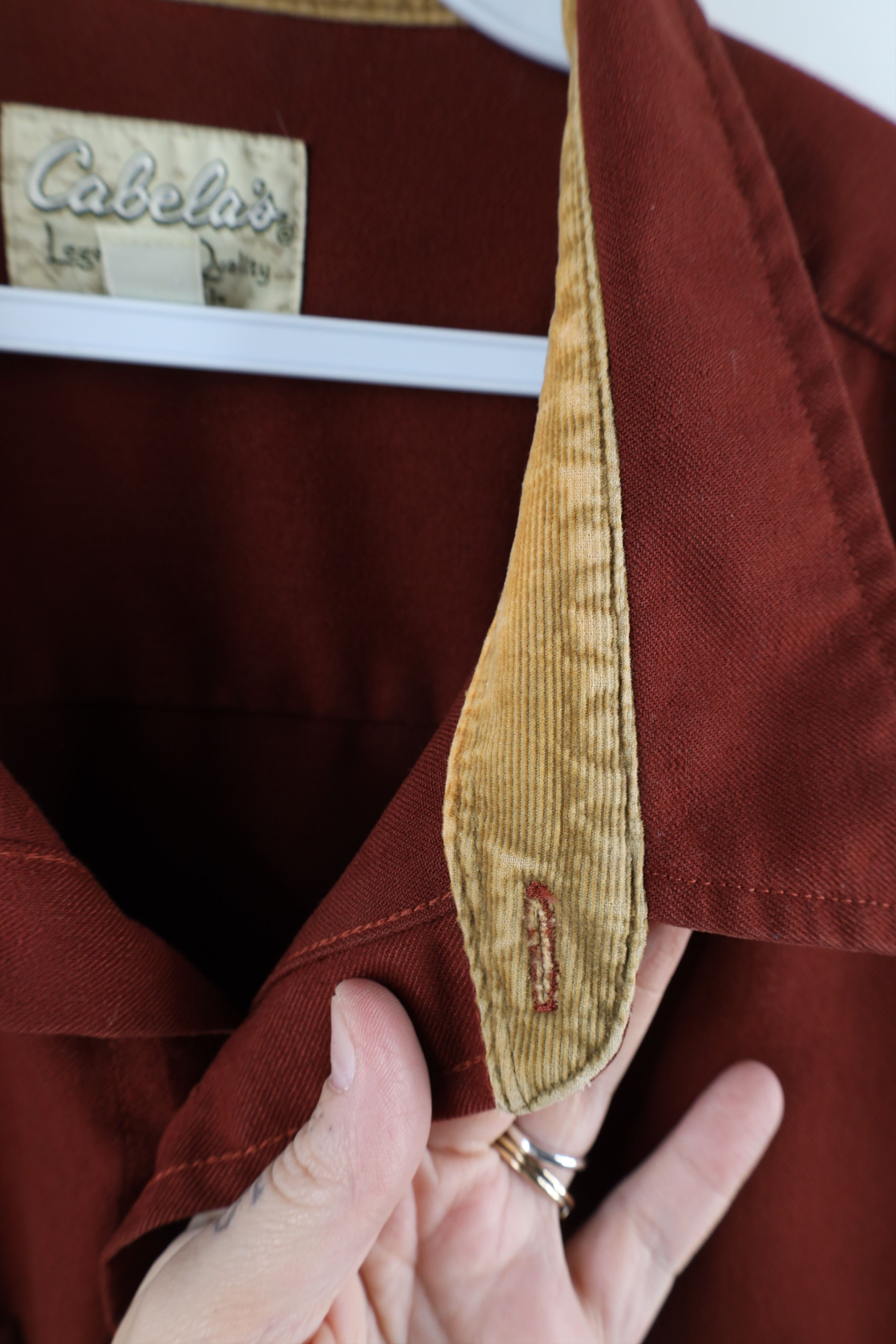 Cabelas × Vintage Vintage 90s Cabelas Heavyweight Collared Button Shirt Red Size US XXL / EU 58 / 5 - 9 Thumbnail